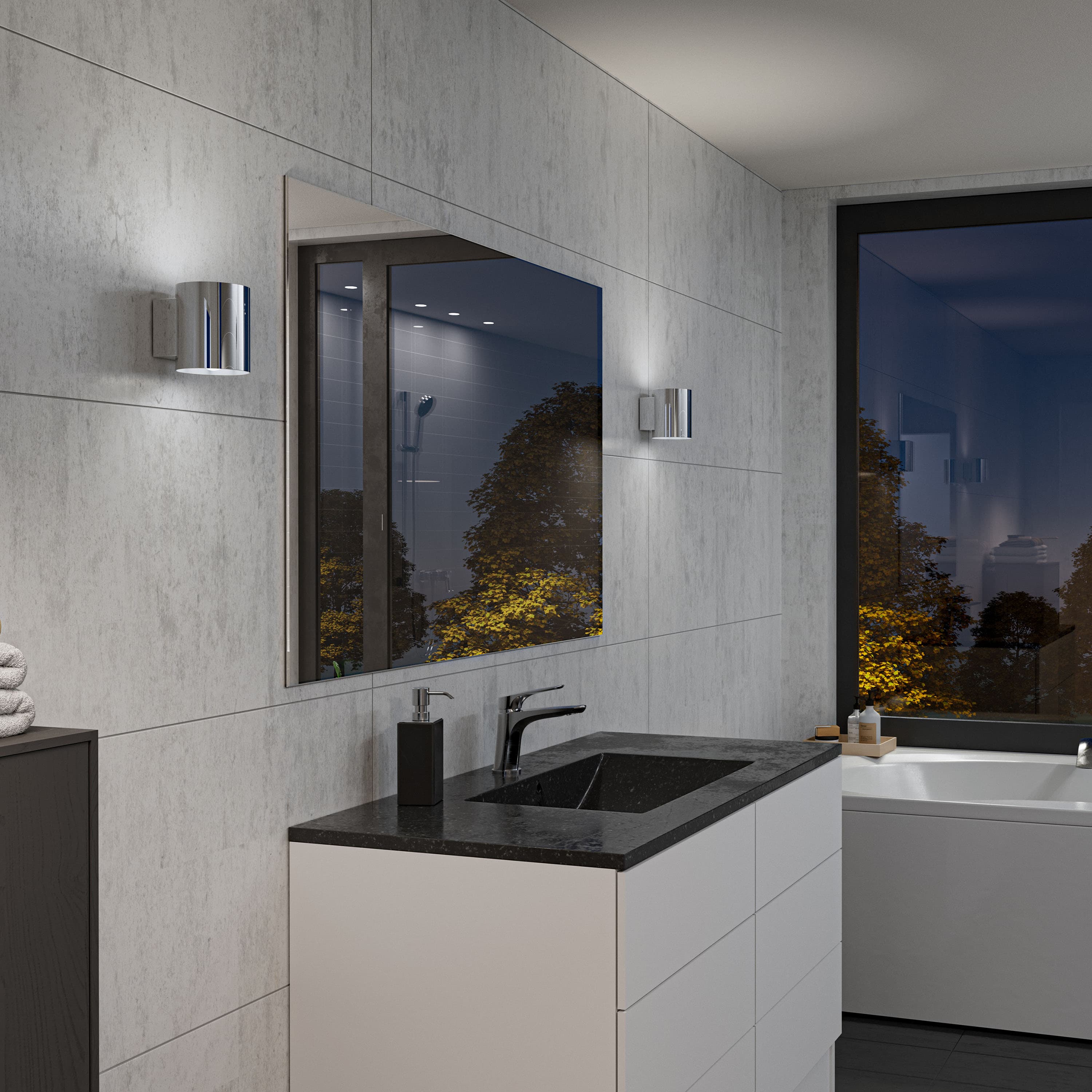 Evoke Wandleuchte Chrom Small