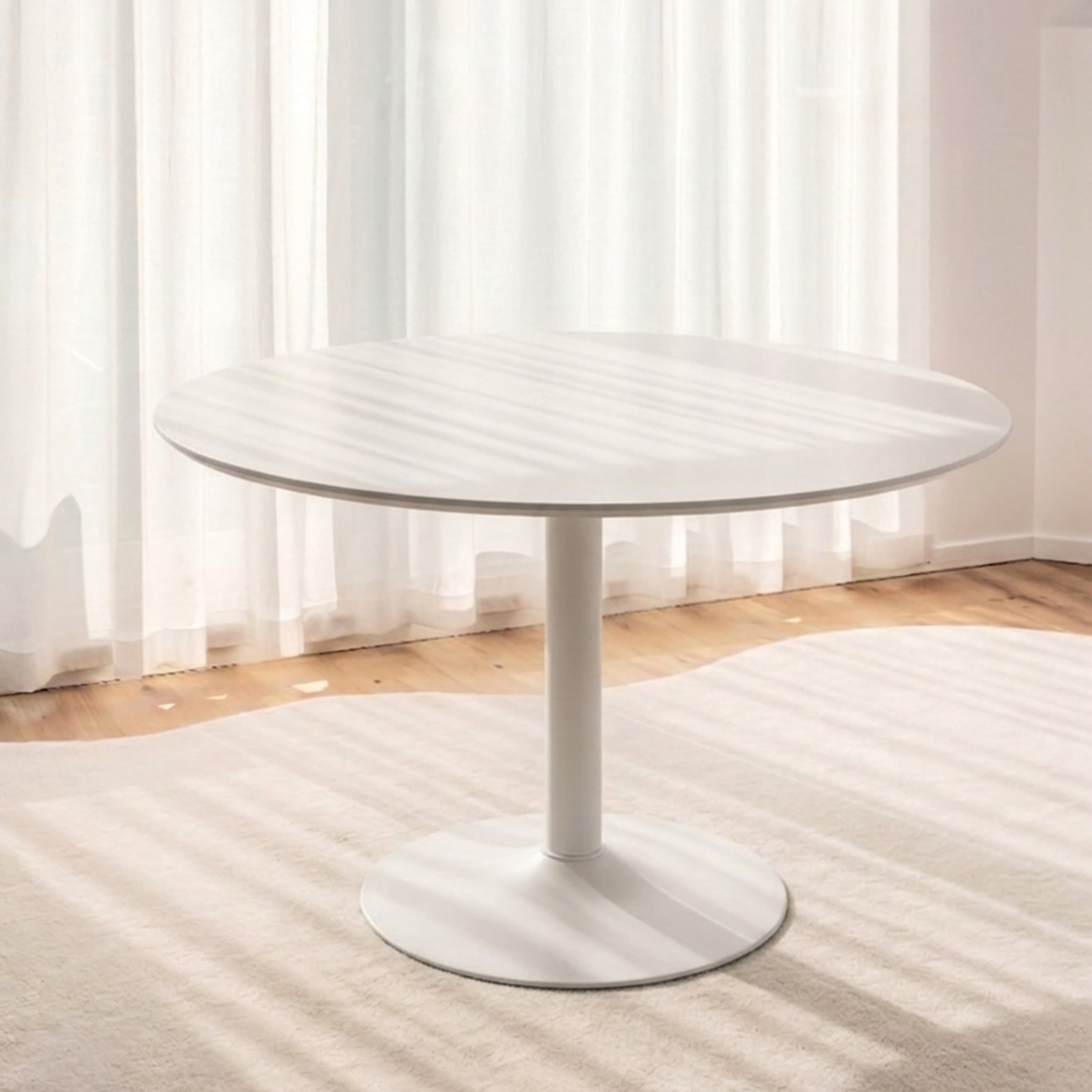 Livia Dining Table White Ø110