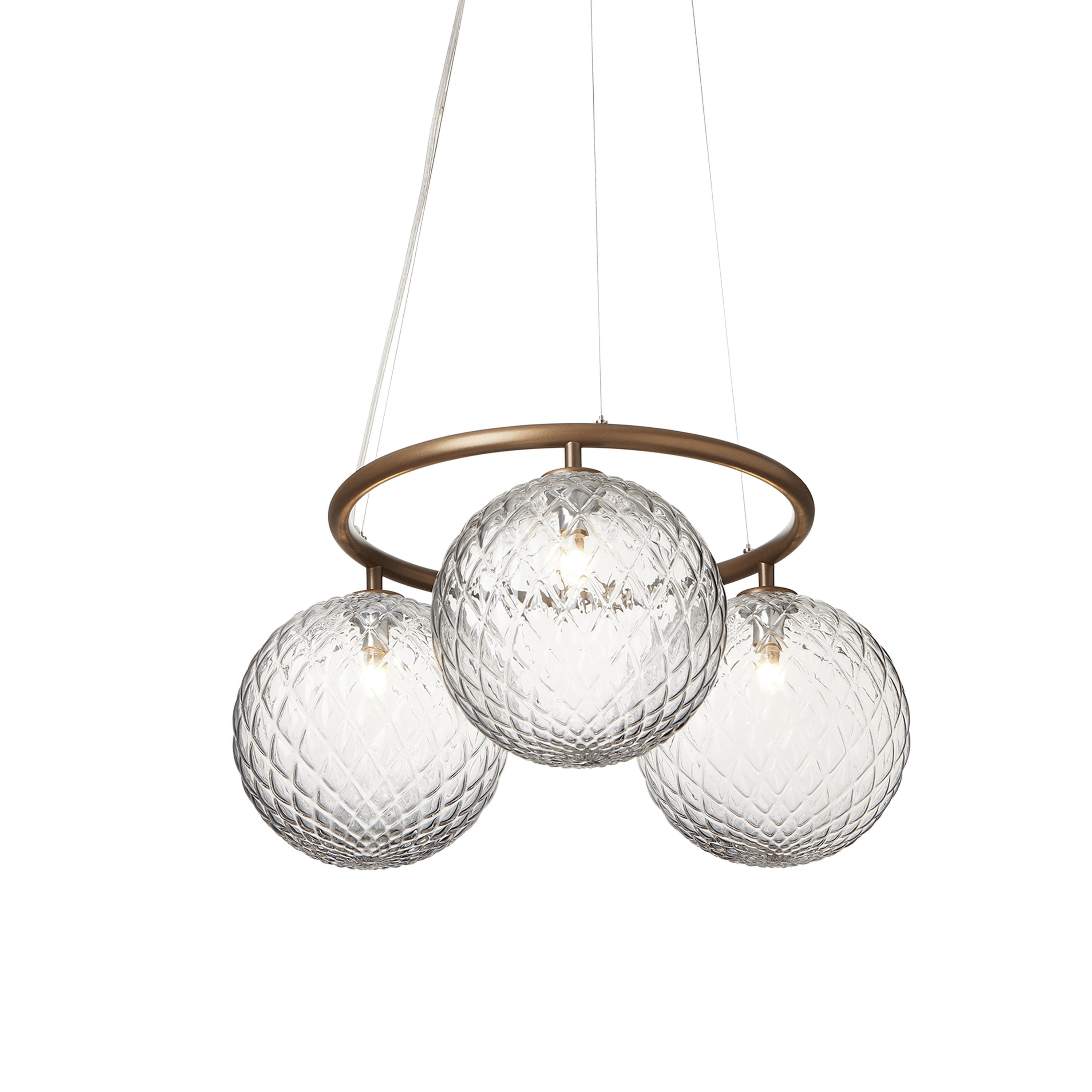 Miira 3 Circular ceiling lamp Dark Bronze/Optic Clear