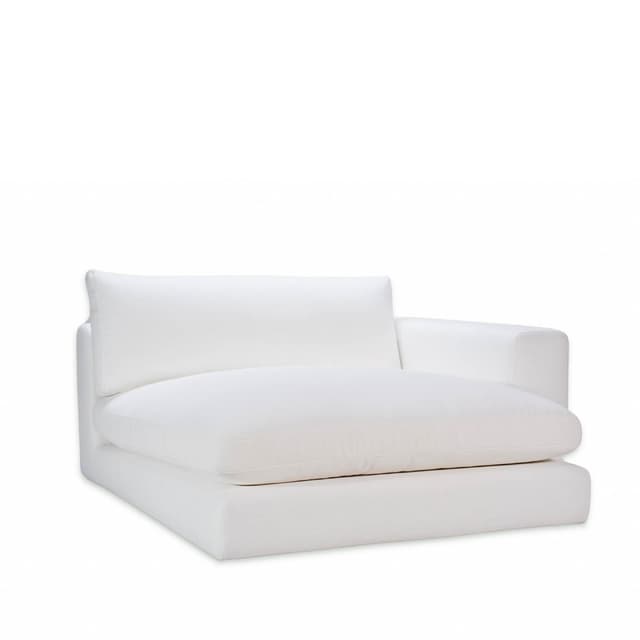 Capri 1.5-seater Chaise Module Right Armrest White 142x184