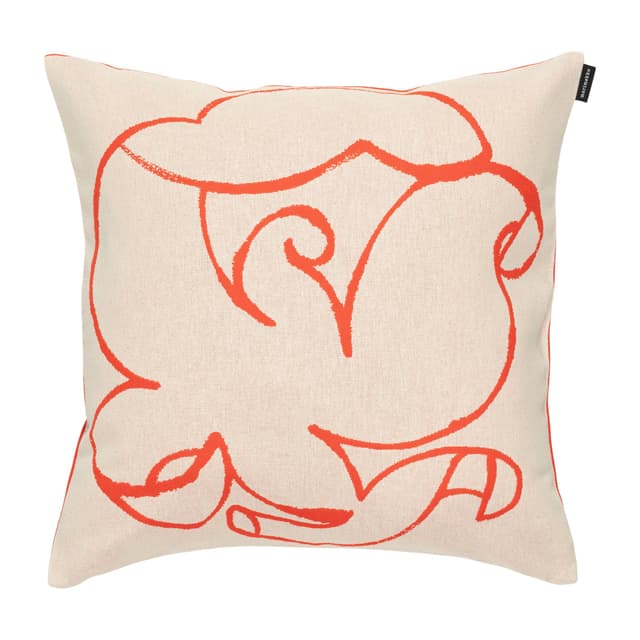 Pistilla Kissenbezug Off White/Tomato Red 50x50