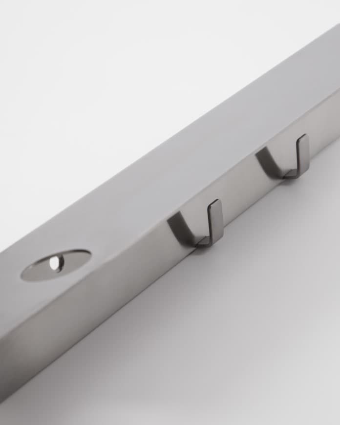Wandhalterung mit Haken Silber 50cm