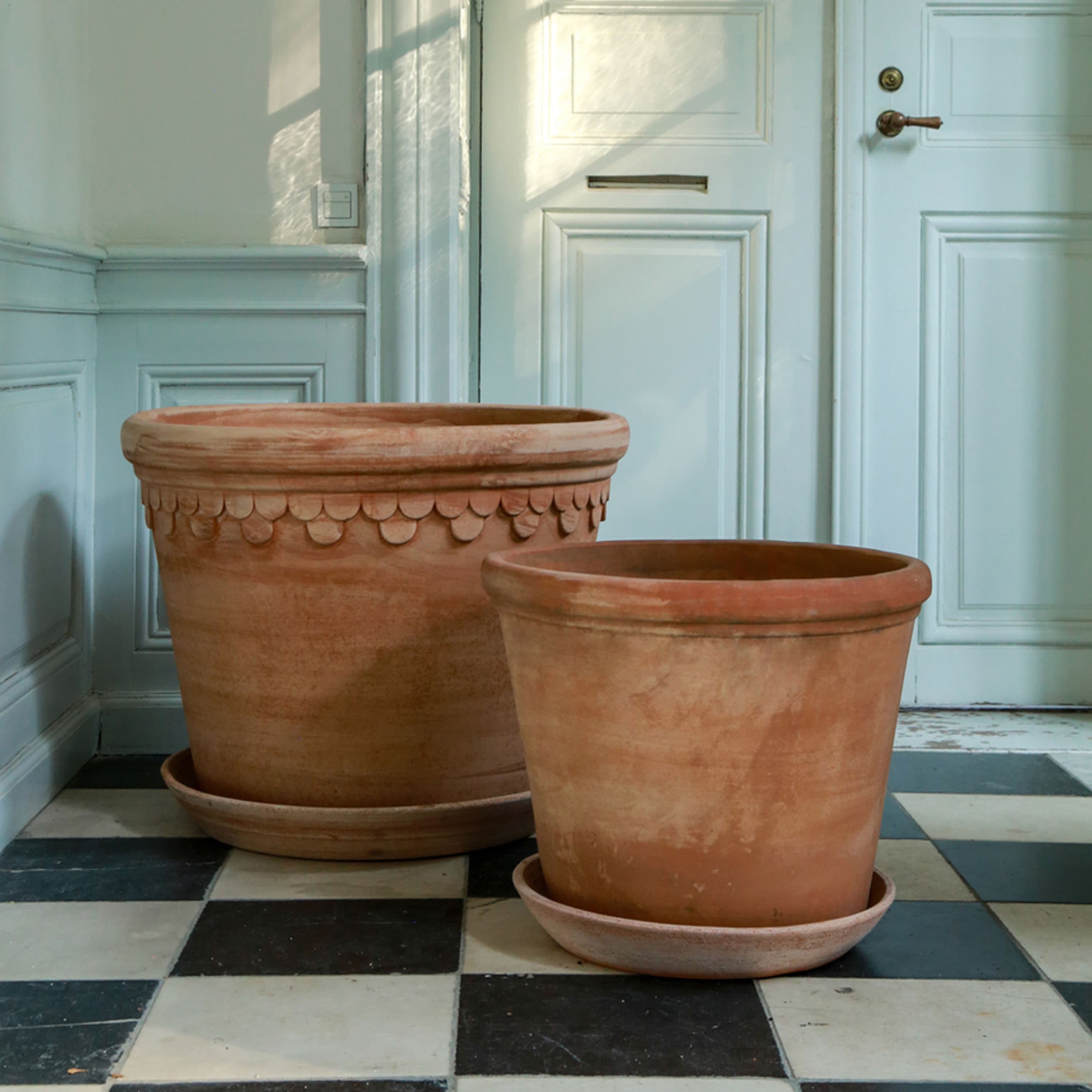 Flora Pot Raw Pink Terracotta Ø50