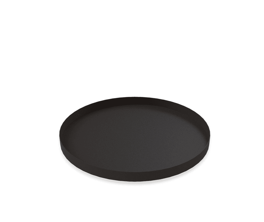 Rund Kleines Tablett Schwarz