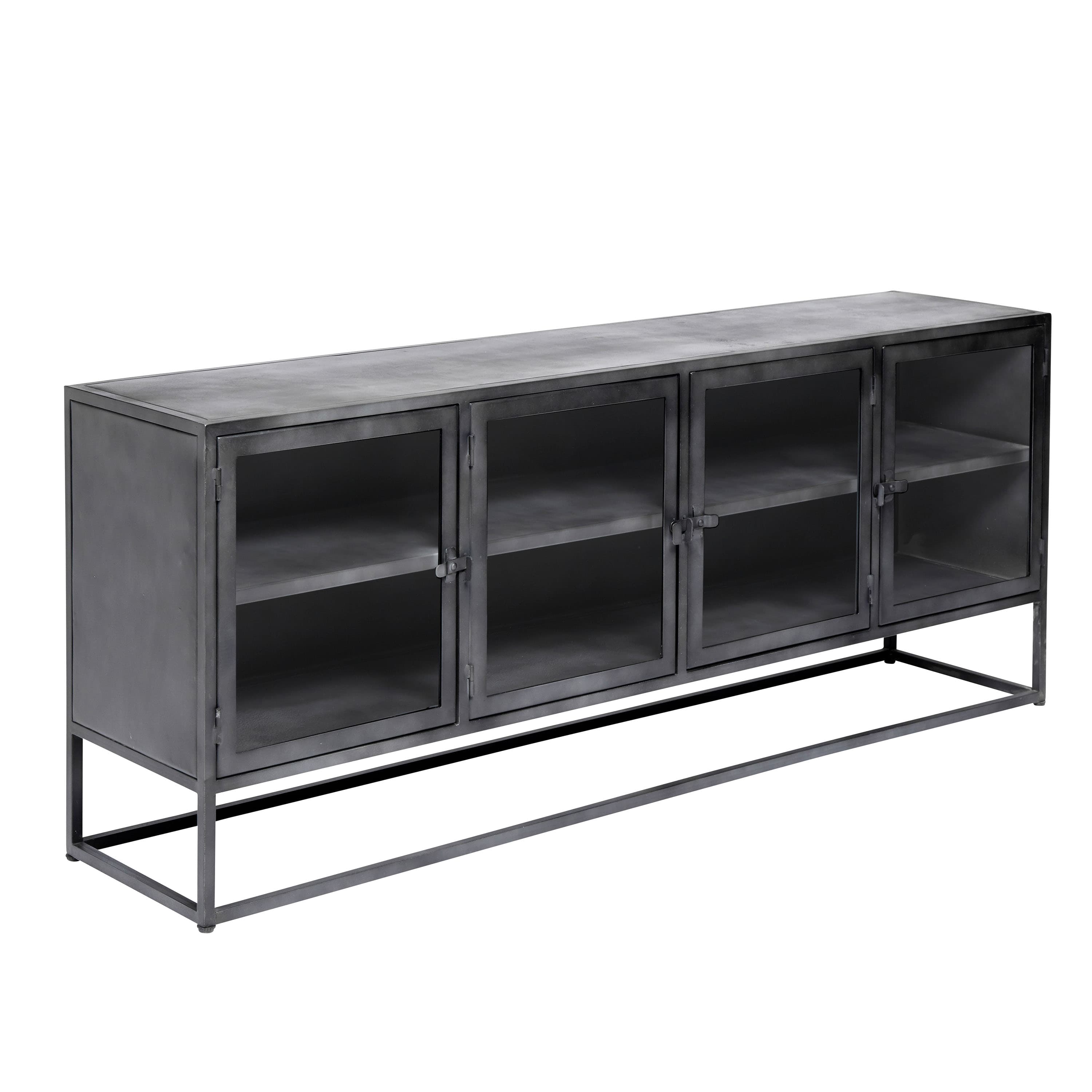 Boston 4 dörrar Sideboard Black Iron 180x73
