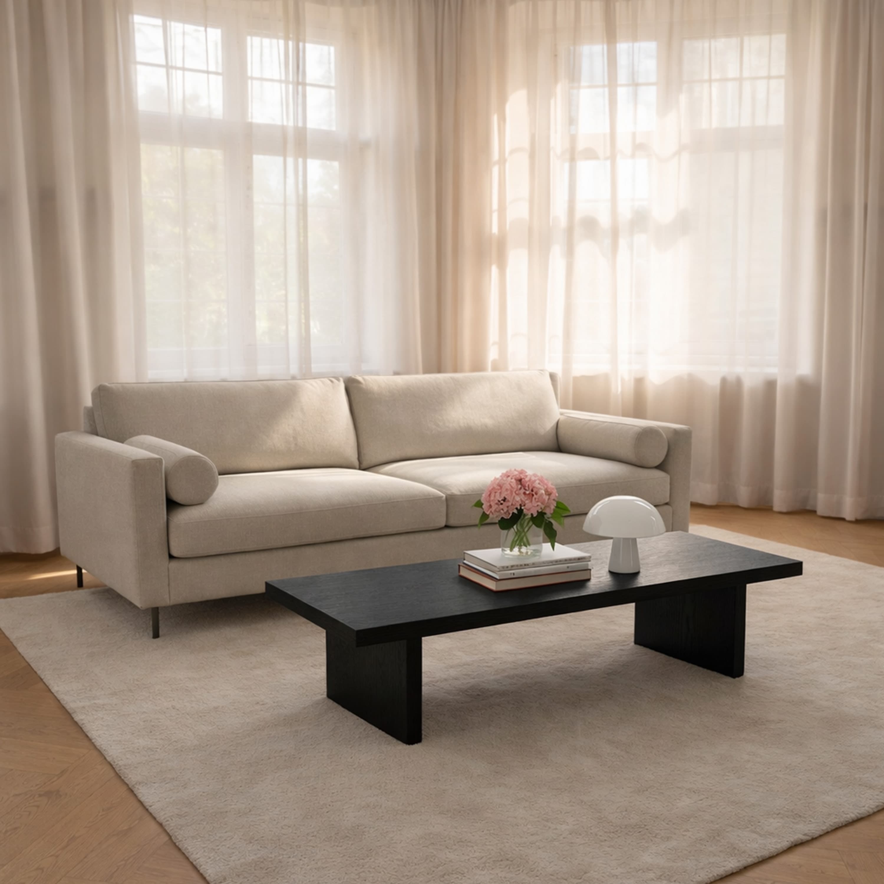 Kaia Coffee Table Black Stained Oak 130cm