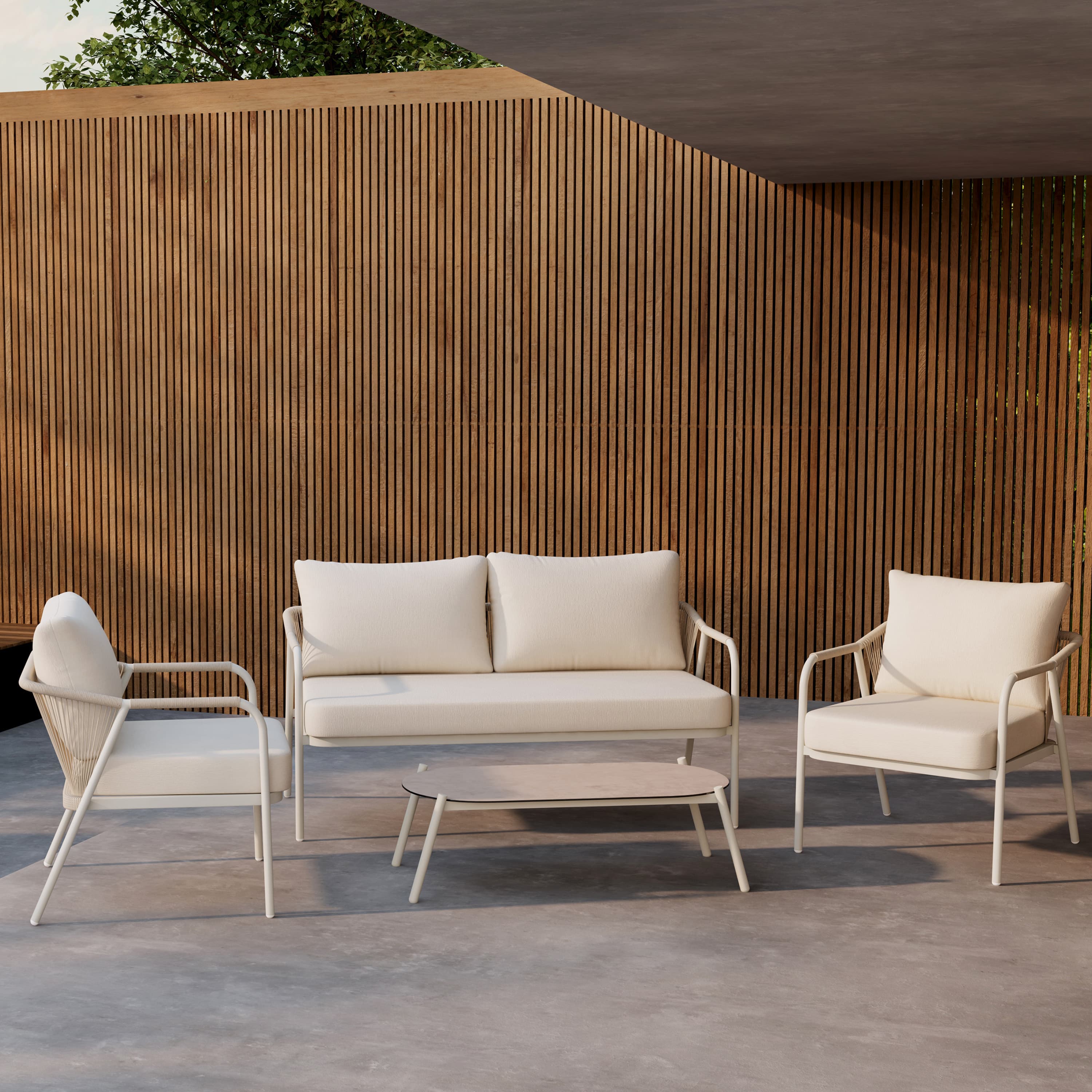 Sicily Loungeset Beige/Beige