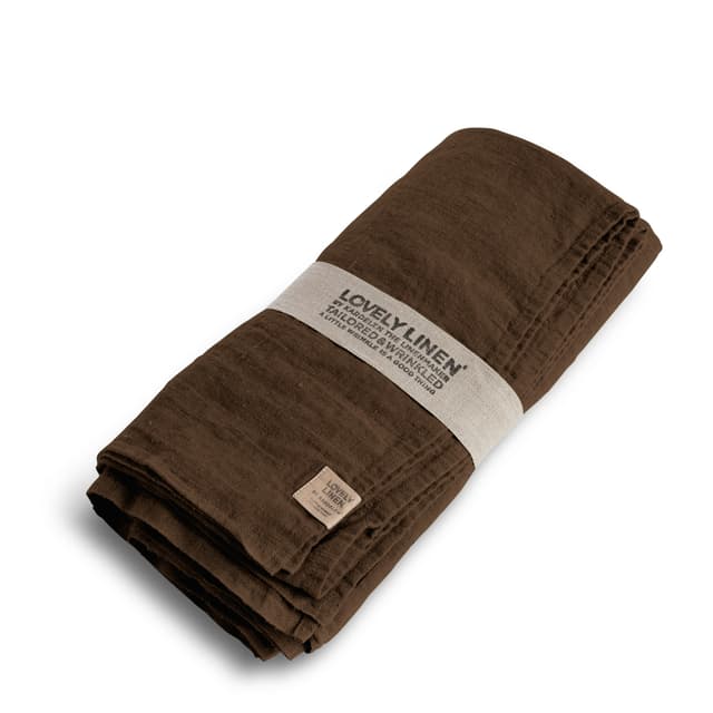Lovely Linnedklæde Chocolate 145x380