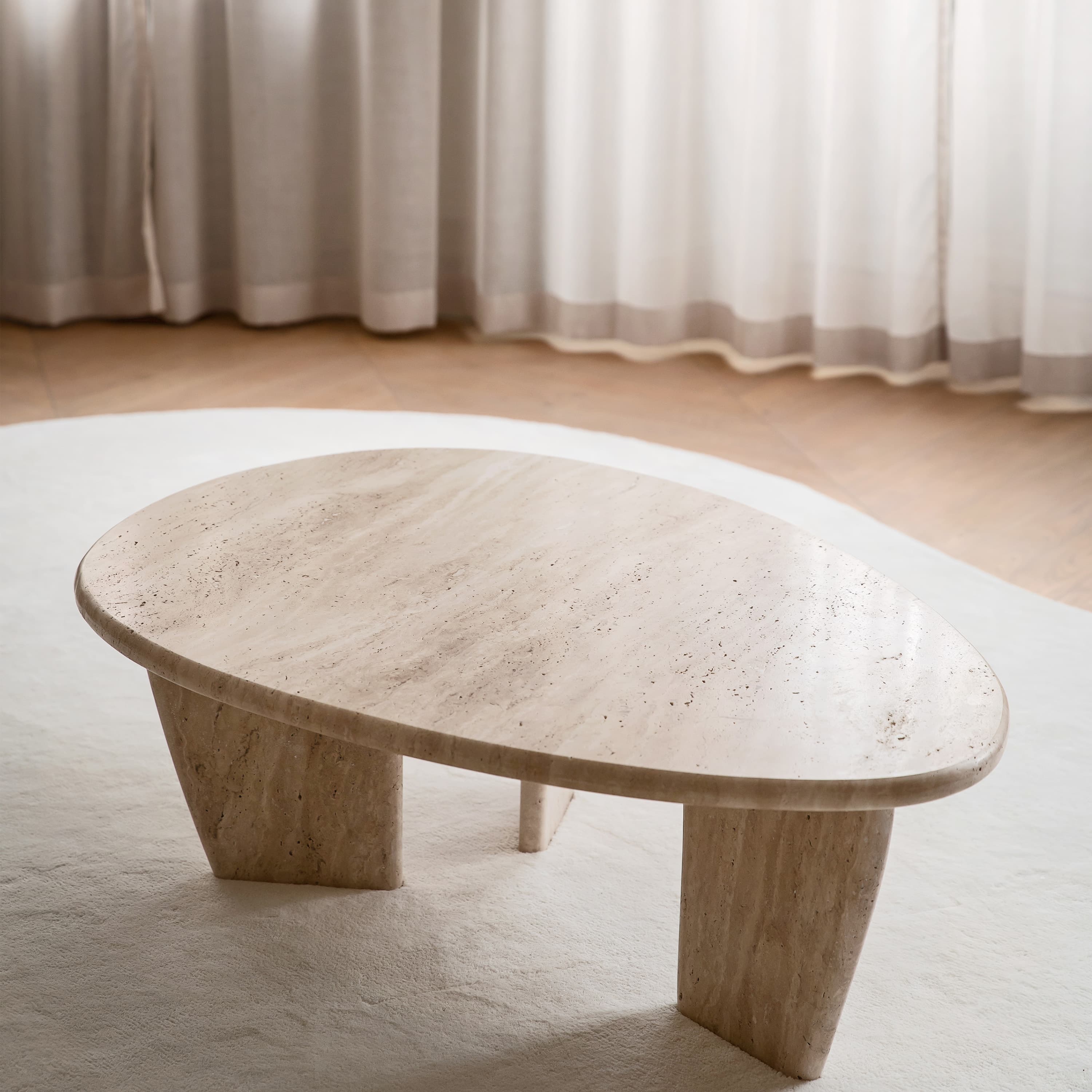 Francis Couchtisch Marmor Greige 120cm