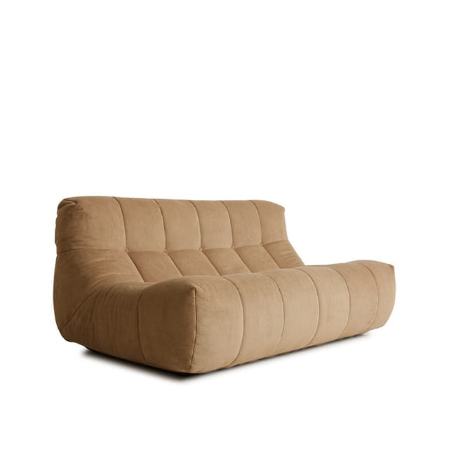 Lazy Lounge Lounge 2-Sitzer Sofa Corduroy Rippe Braun