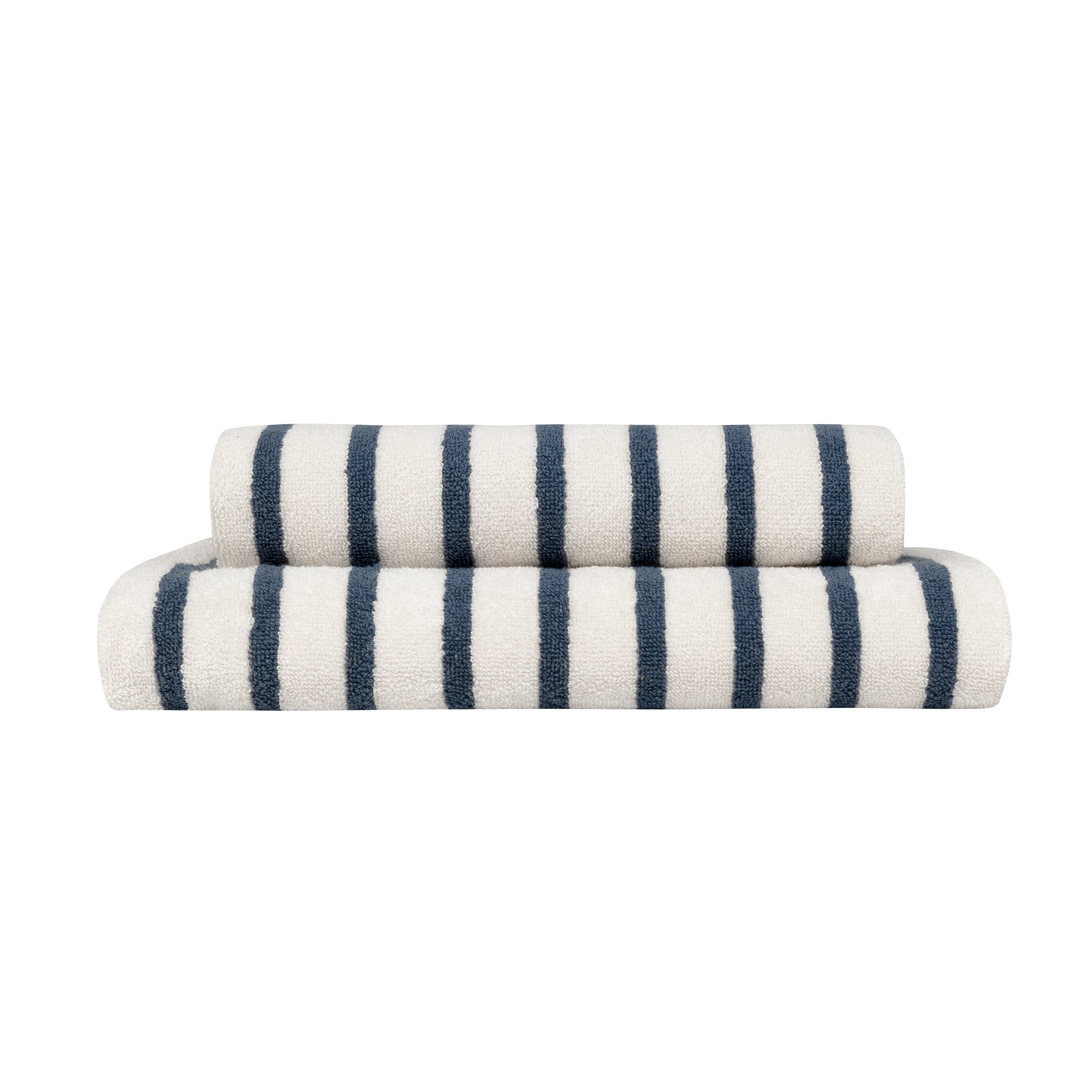 Everyday Stripe Handtuch Blau 50x90