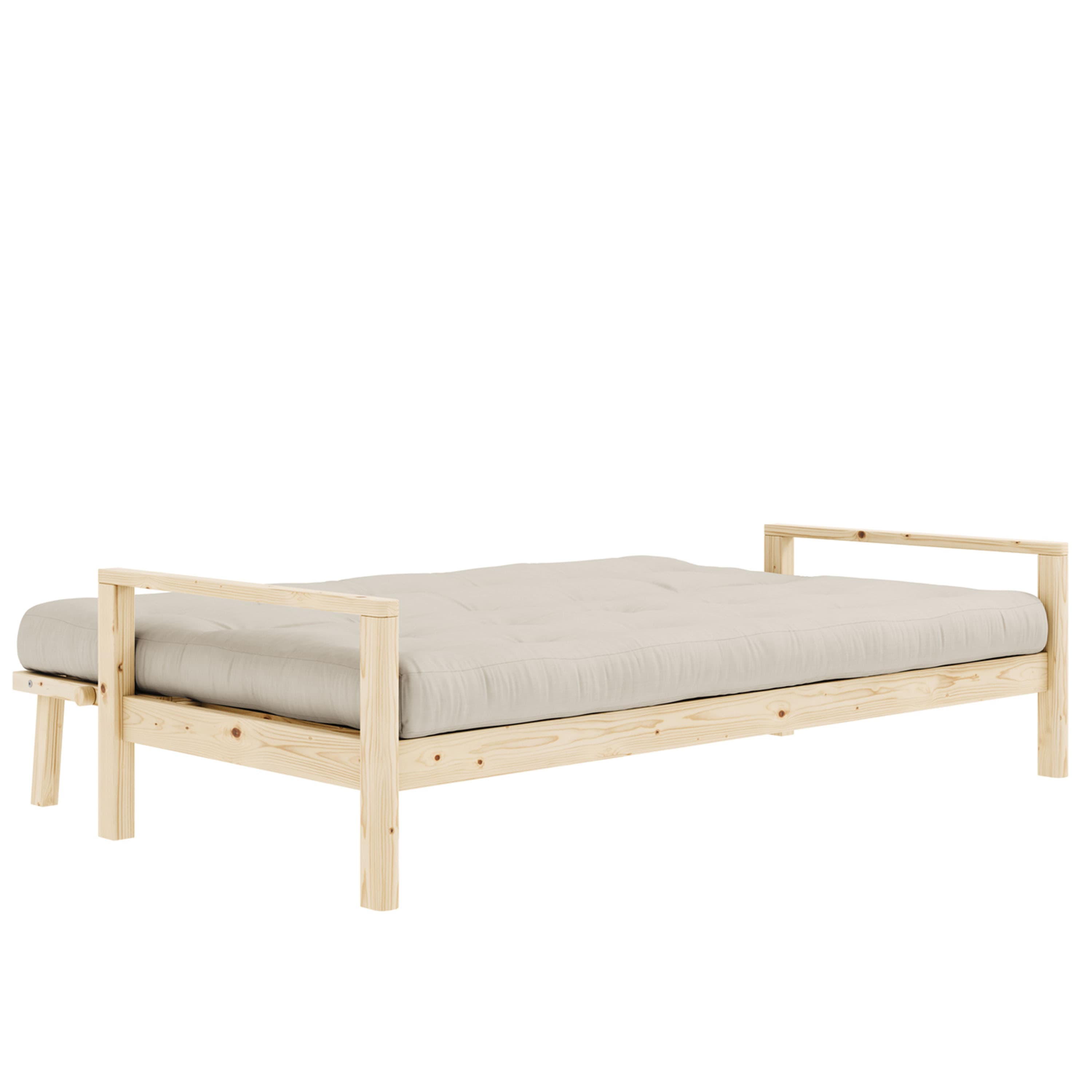 Knob Schlafsofa Natur/Beige 130cm