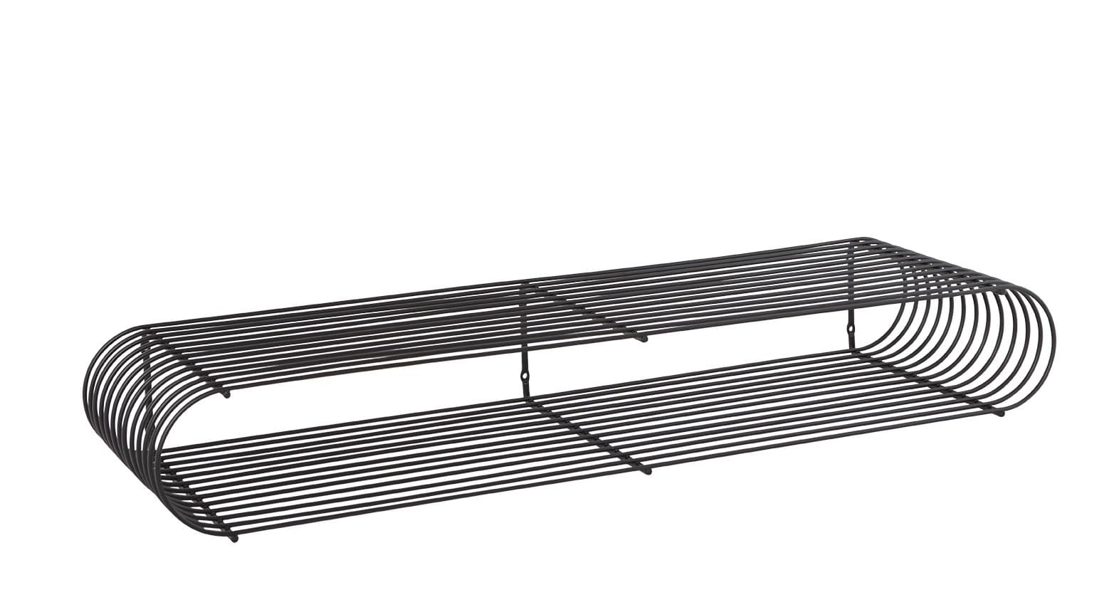 Curva Wall Shelf Black 80cm