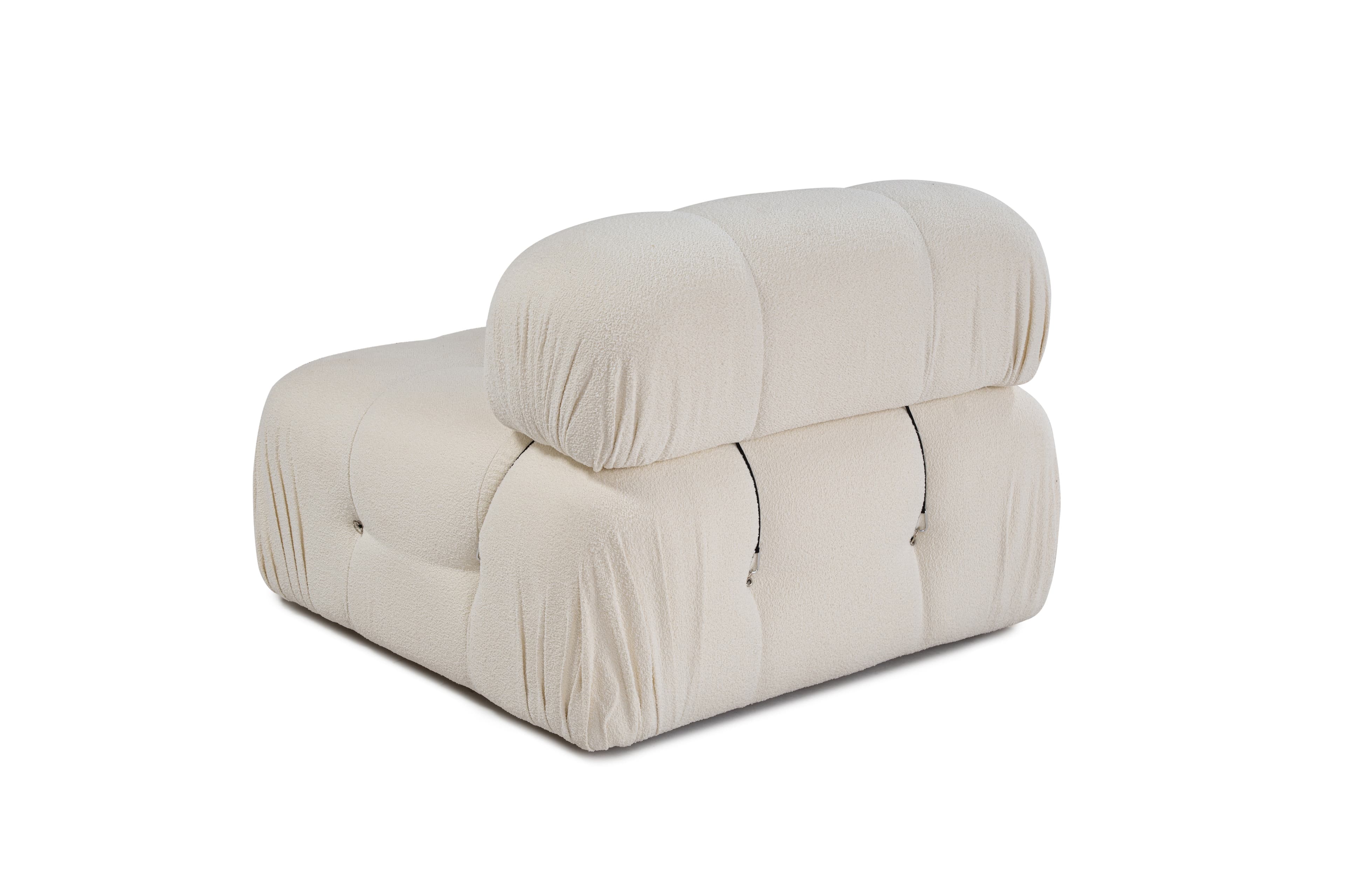 Blanca Mittelmodul White Bouclé