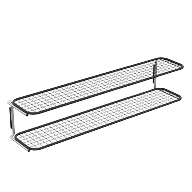 Classic Schuhablage Doppel Schwarz/Chrom 120cm