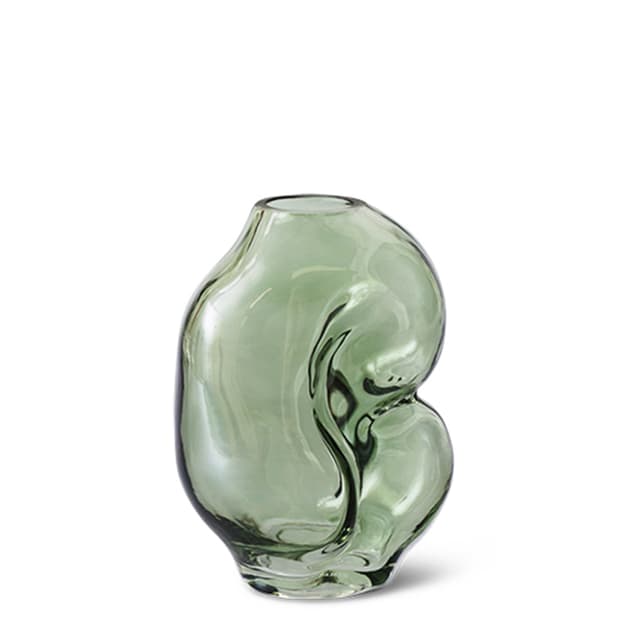 Gleam Vase Glas Olive 18 cm