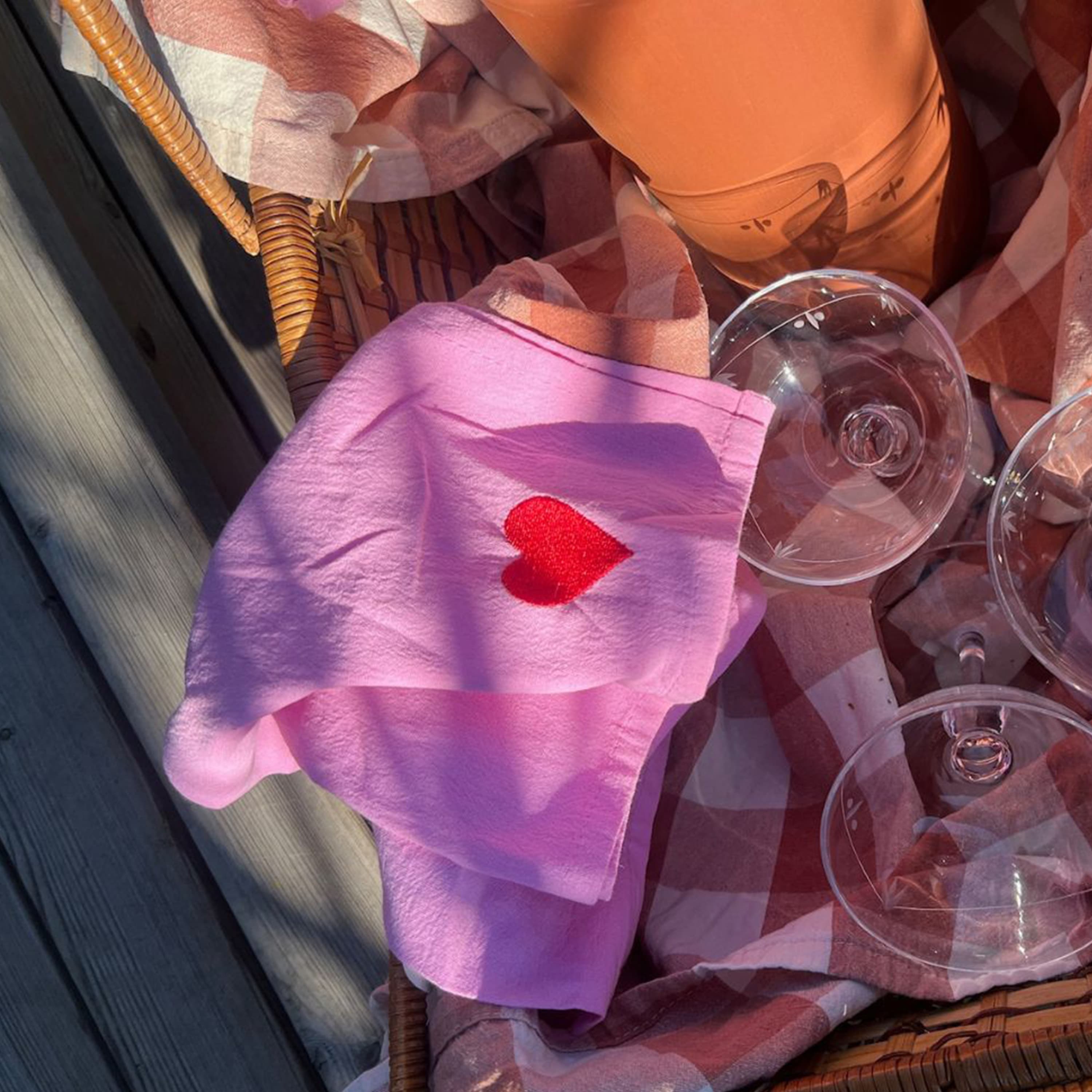 Pink Hearts Servietten 4er-Pack