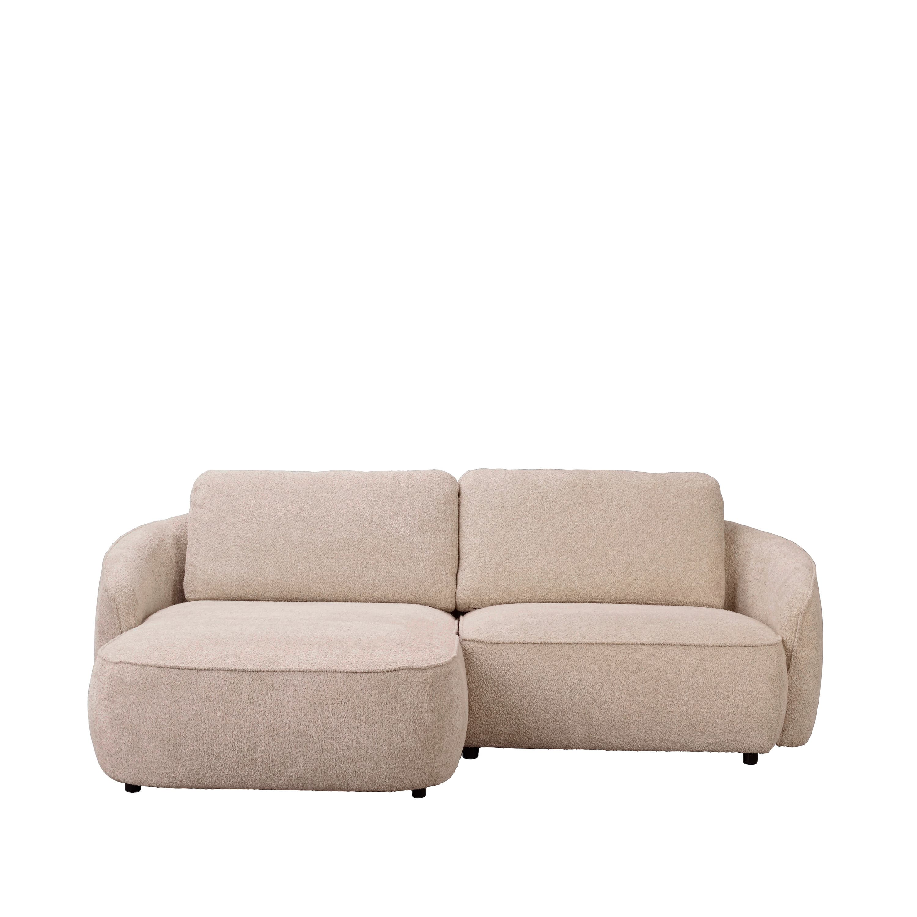 Norris 3-Sitzer Sofa Chaiselongue Links Hellbeige 226cm