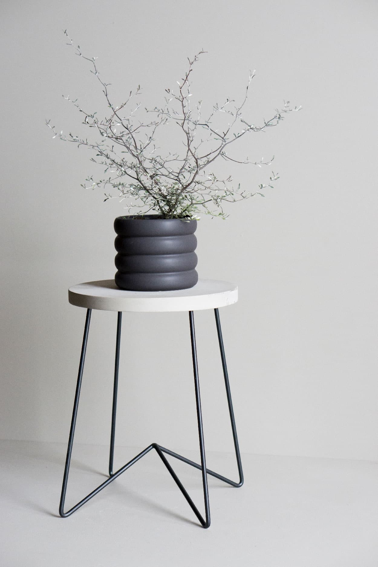 Mud Blumentopf Schwarz Groß