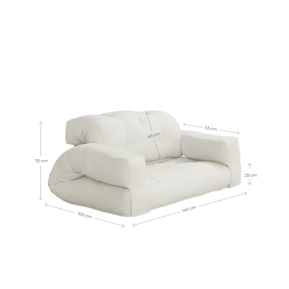 Hippo Daybed Linen 140cm