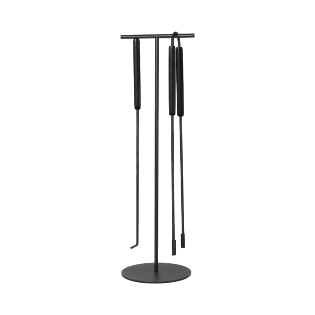 Ashi Fireplace Tools 3 Pieces Black 75cm