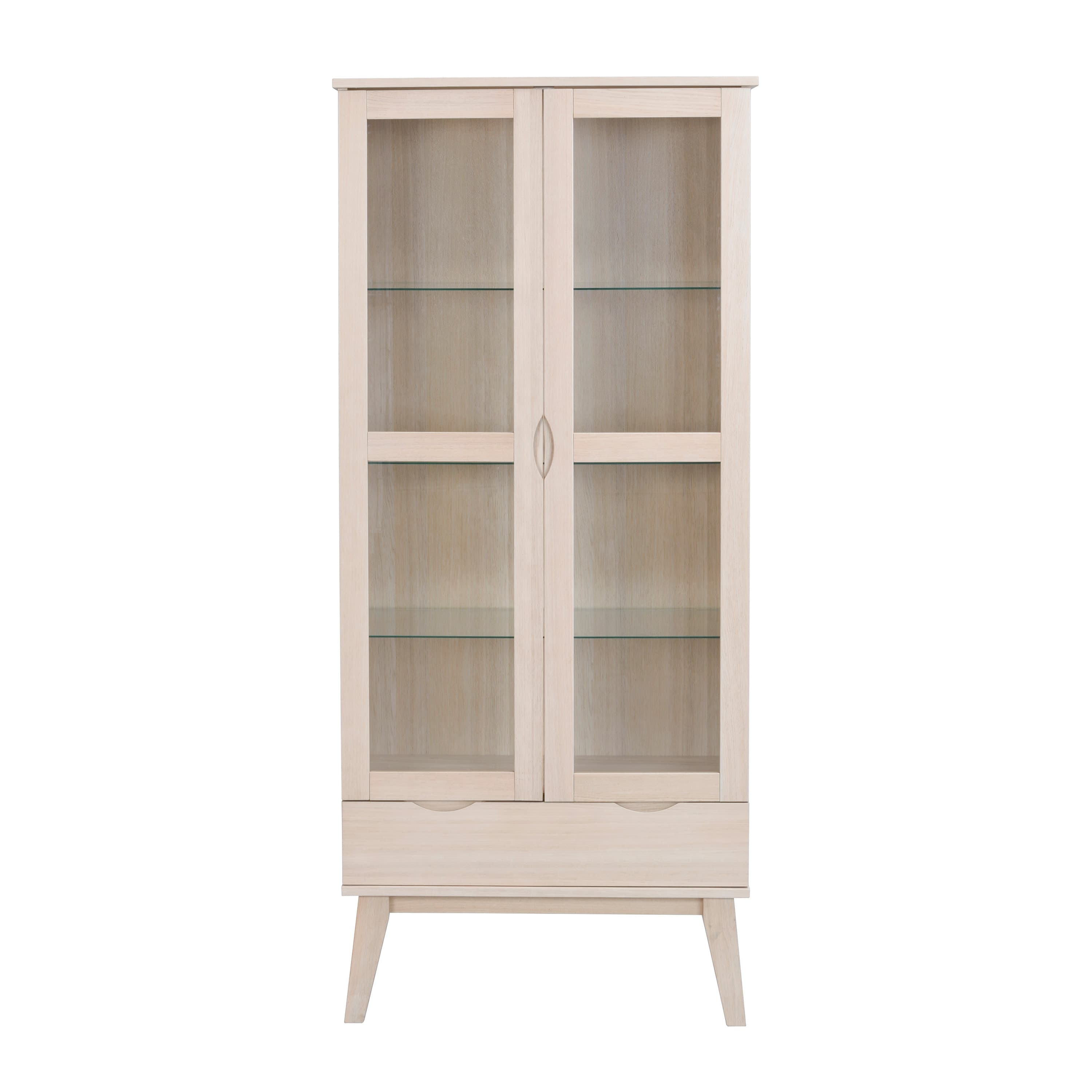 Filippa Glass Cabinet White Pigmented 185cm