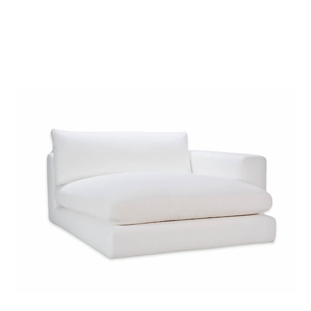 Capri 1,5-Sitzer Divanmodul mit rechter Armlehne Weiß 142x184