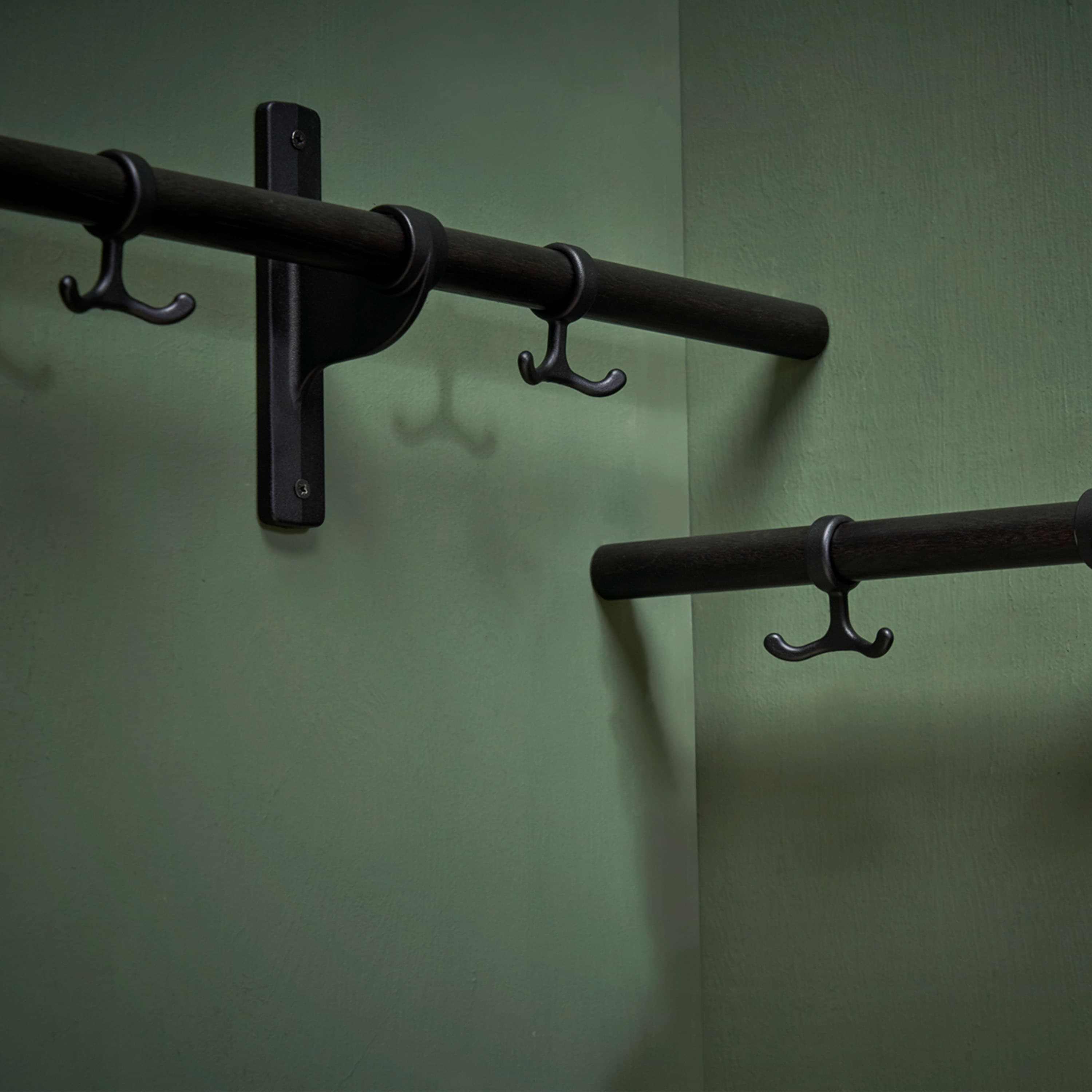 Nostalgi Coat Rack Oak/Aluminium 100cm