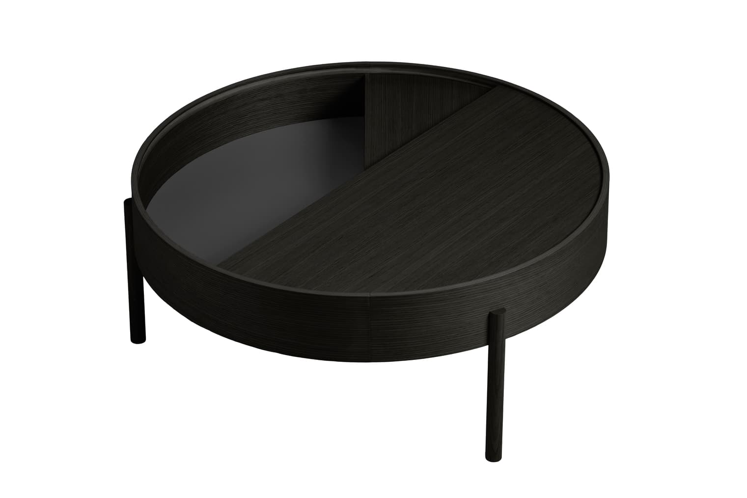 Arc Couchtisch Black Ash Ø89