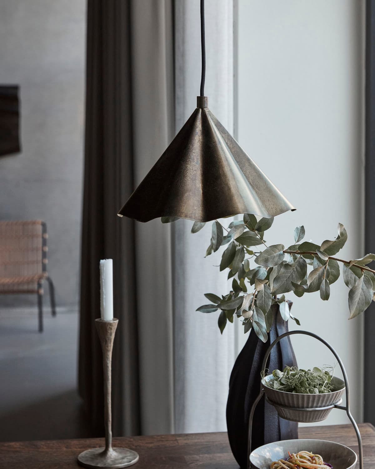 Flola Deckenlampe Antikbraun Ø30