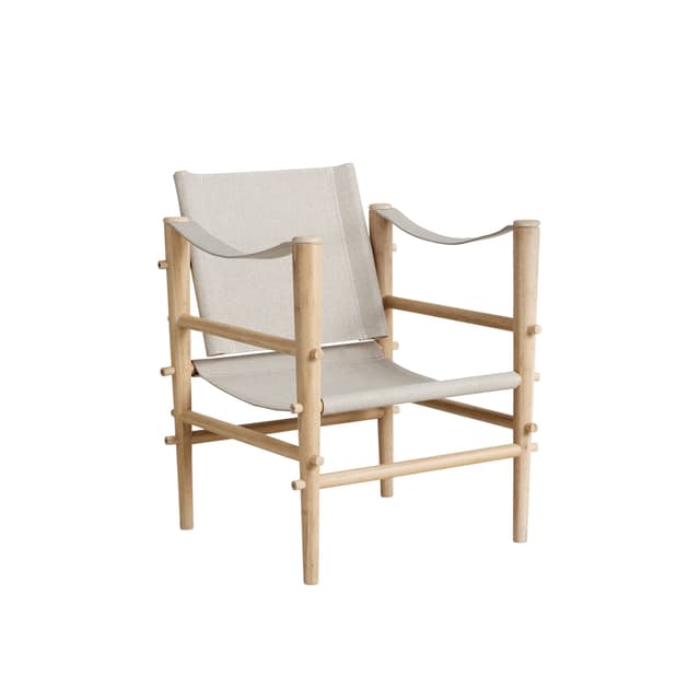 Noble Safari Lounge-Sessel Schwarz/Holz