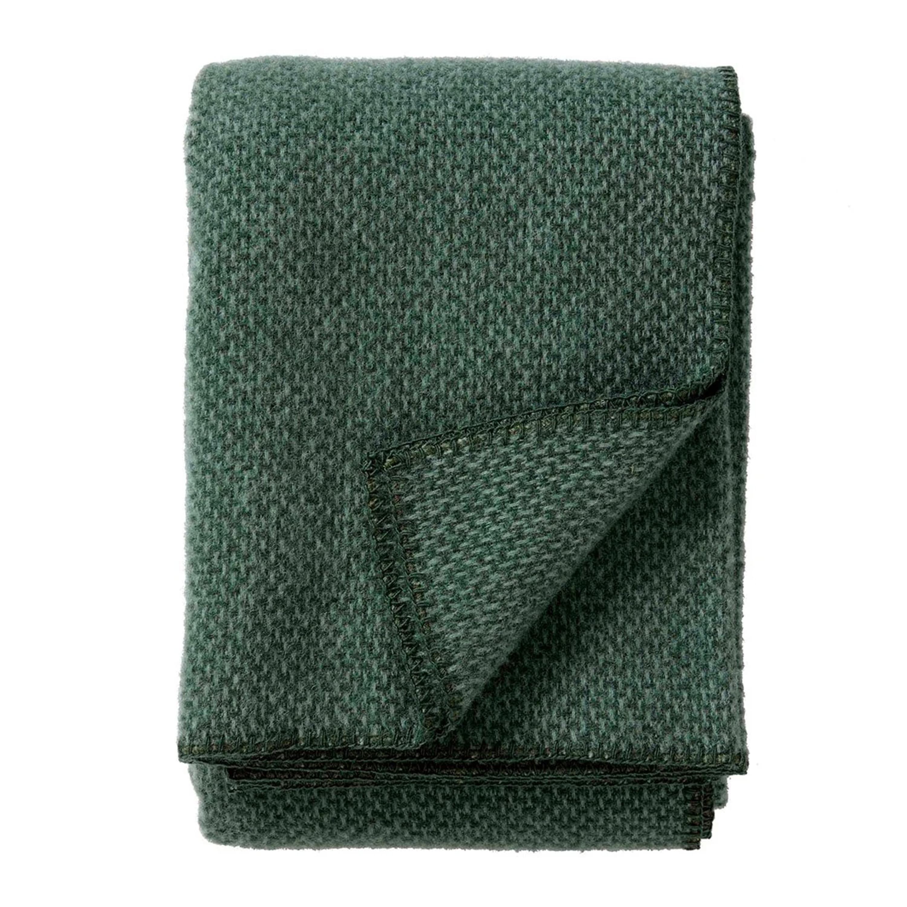 Domino Wool Throw Green