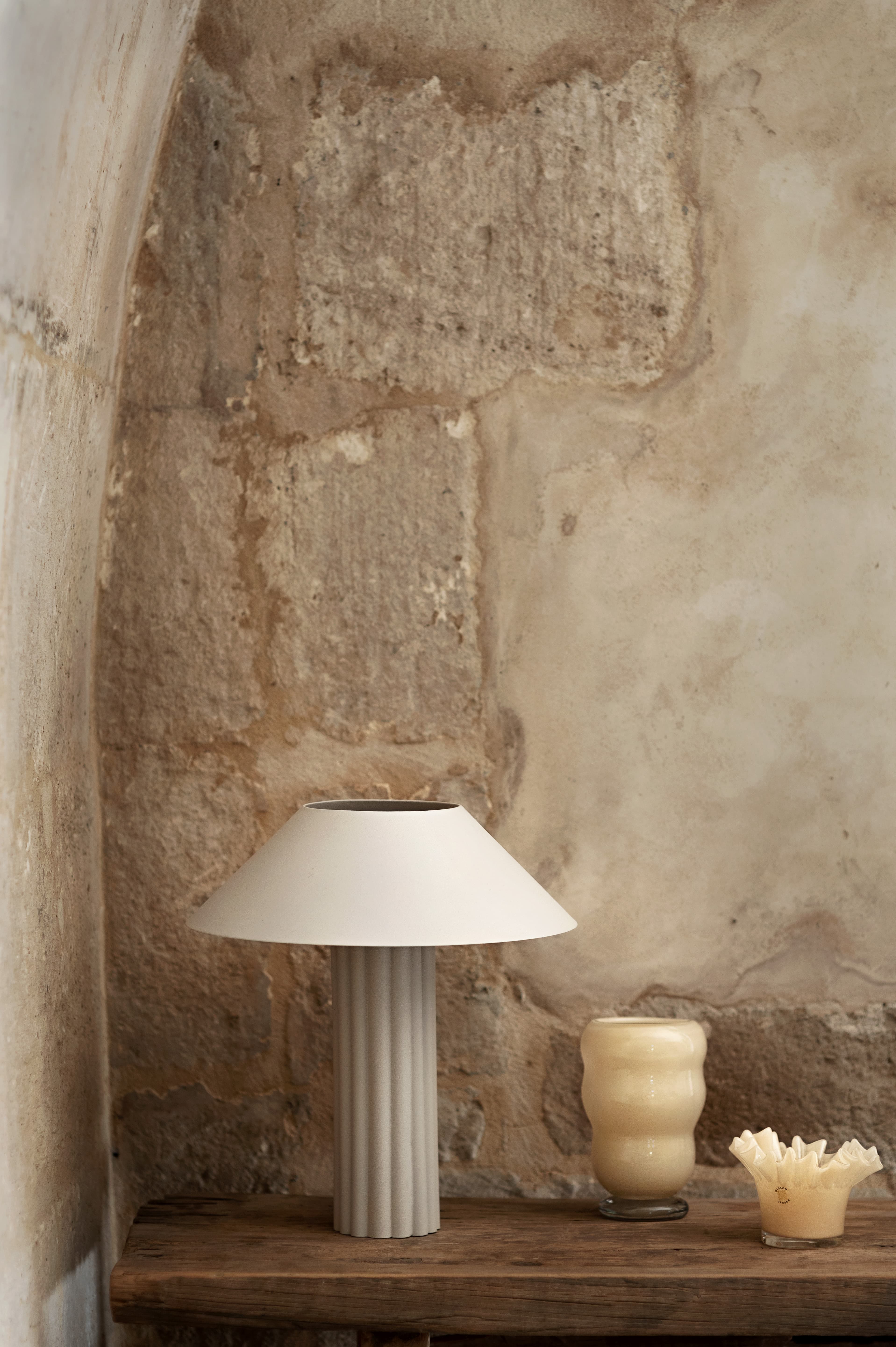 Lizette Tischlampe Beige 44cm