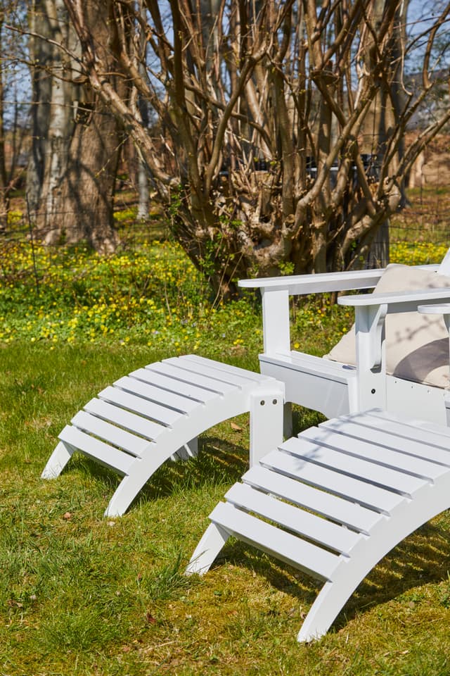 Adirondack Footstool White