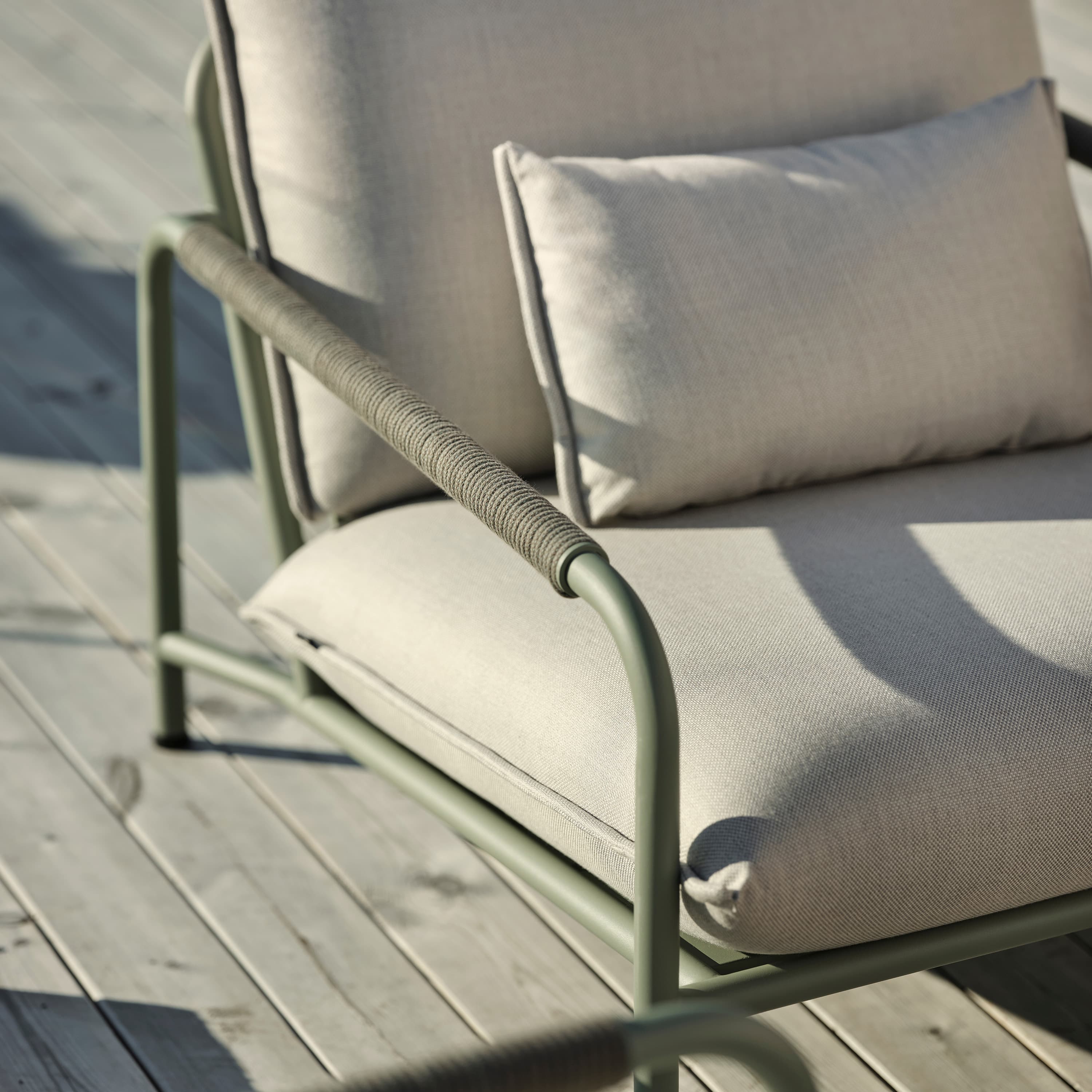 Lerberget Loungesstol Dusty Green/ash
