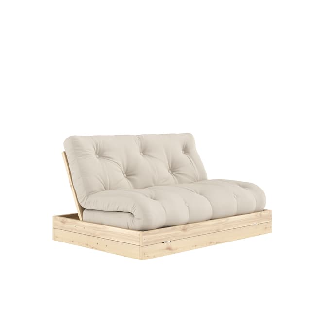 Flip Schlafsofa Raw mit Matratze Beige 140x200