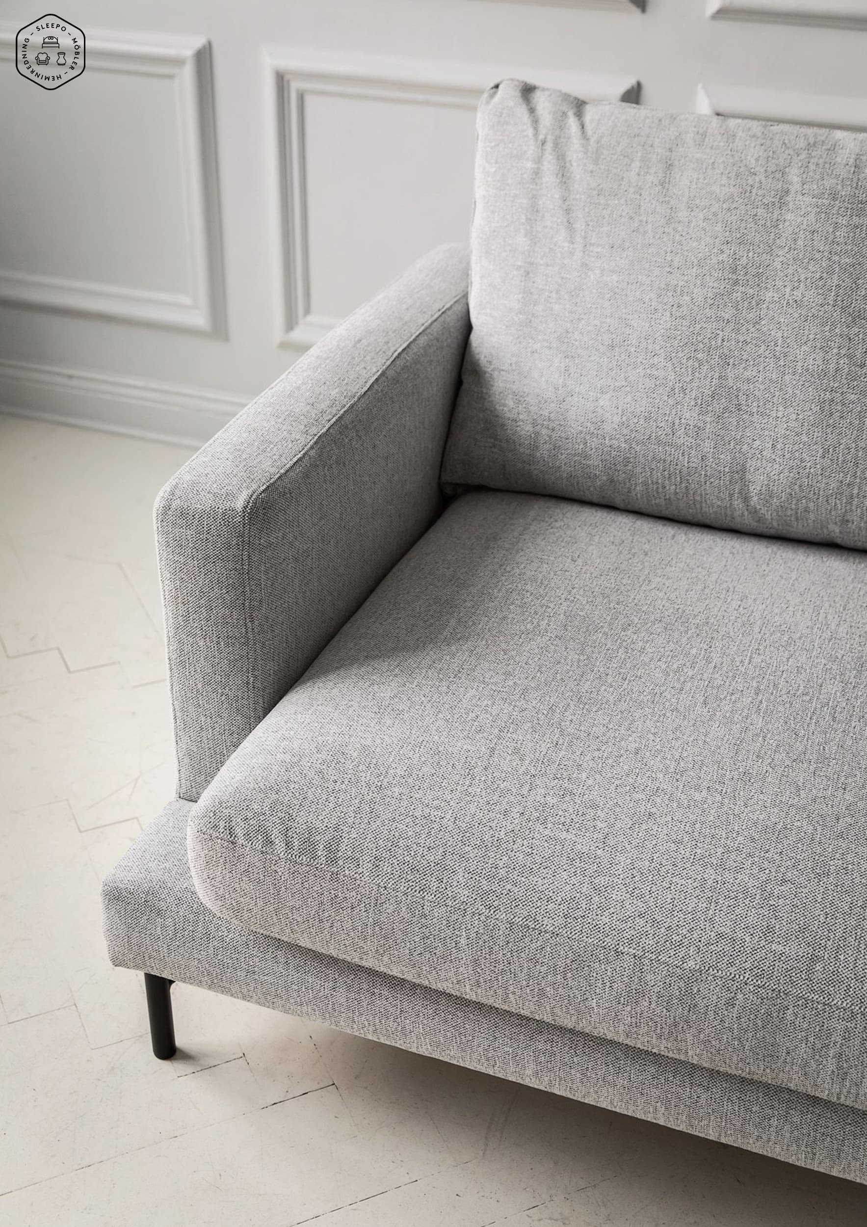 Olivia 3-Sitzer Sofa Silber 206 cm