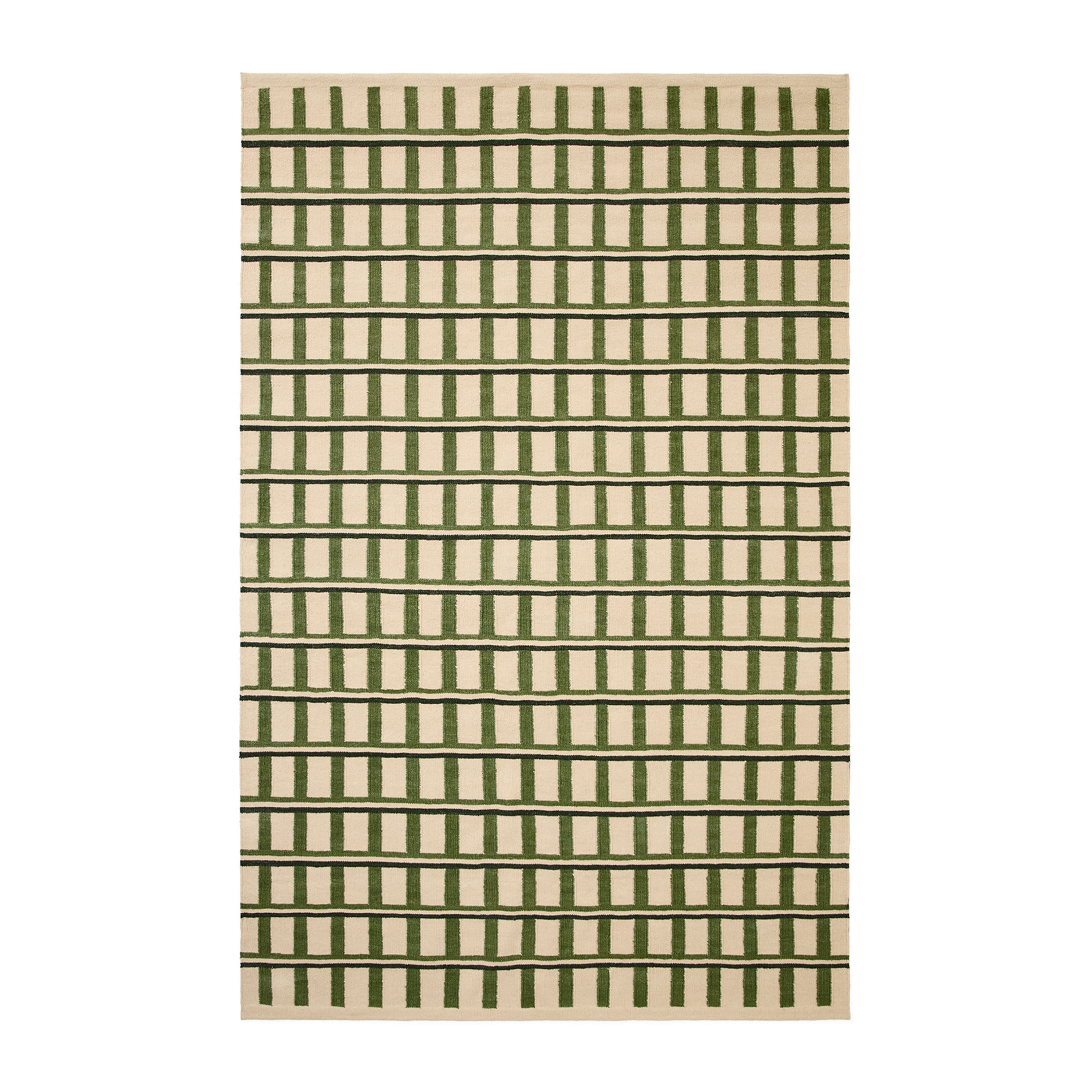 Mysore Wollteppich Off White/Green/Dark Green 230x320