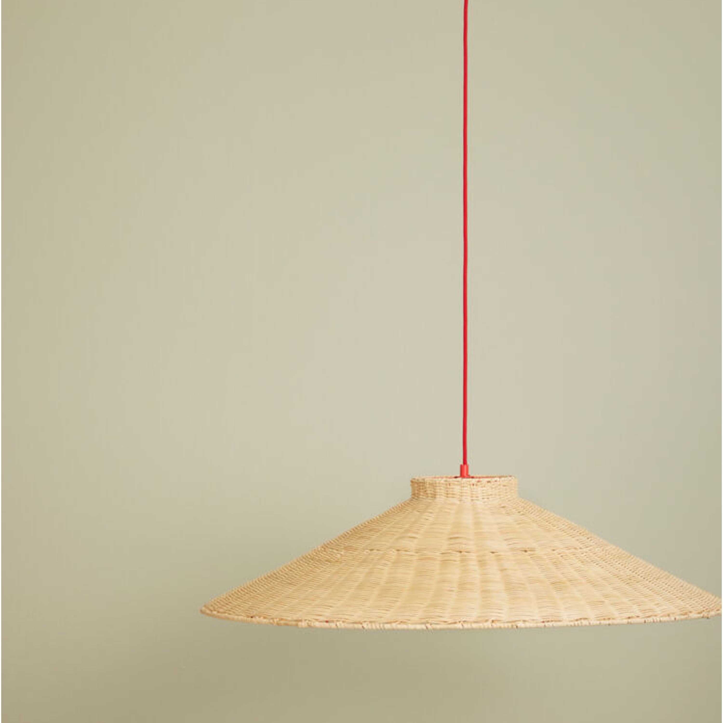 Chand Deckenlampe Natur/Rot