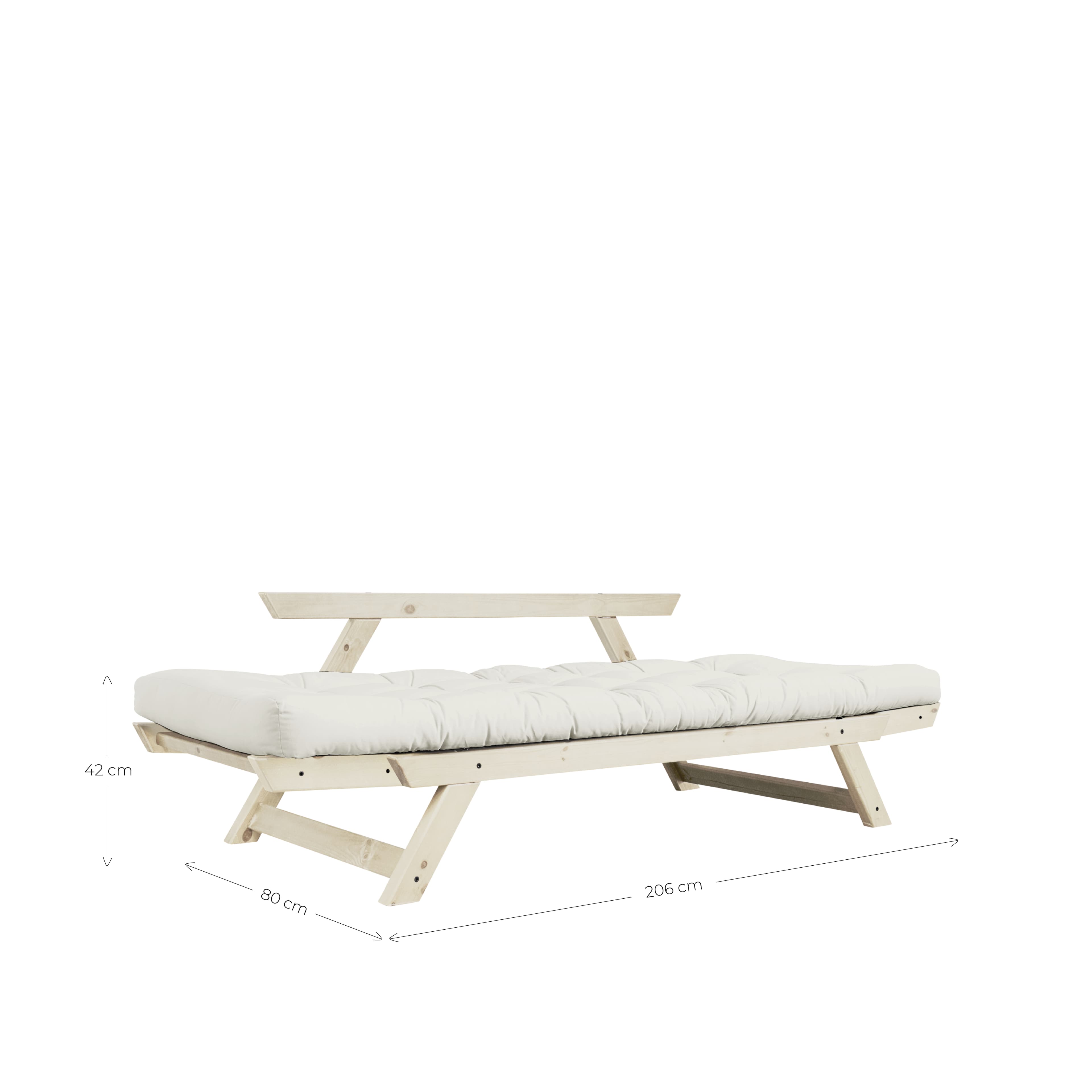 Bebop Tagesbett Natur/Olivgrün 174cm