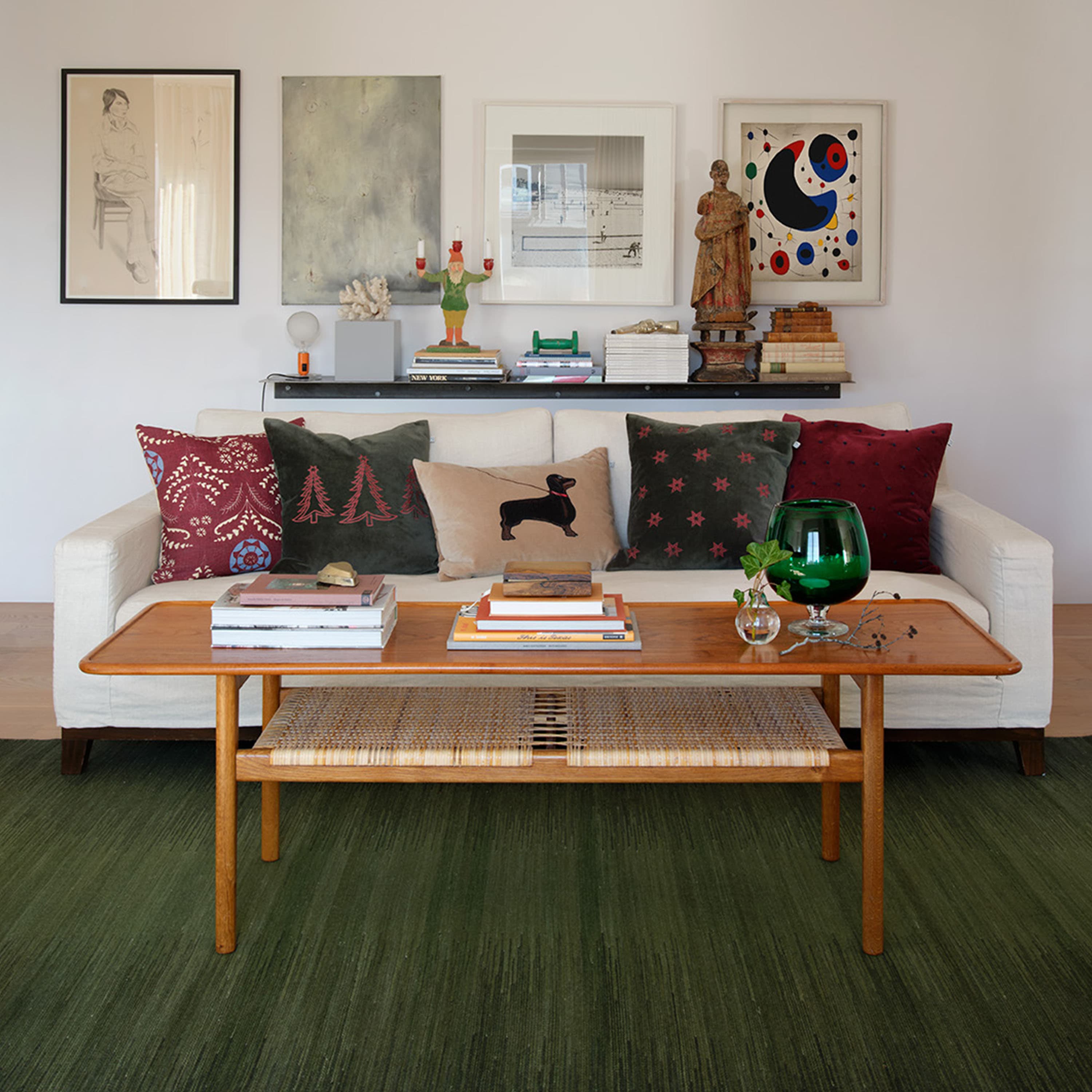 Tapti Wollteppich Green 180x270
