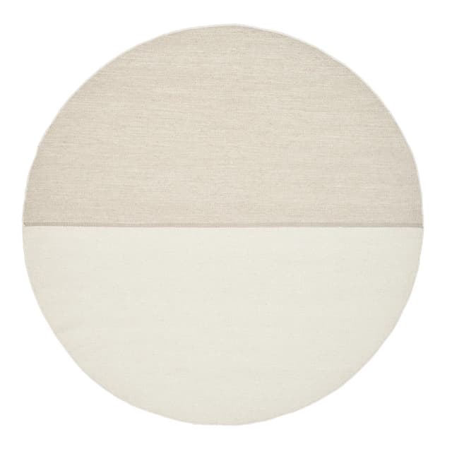 Magnetize Runder Wollteppich Beige Ø250