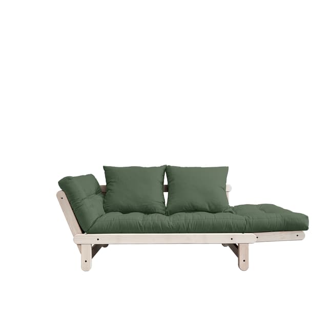 Beat Schlafsofa Natur/Olivgrün 200cm
