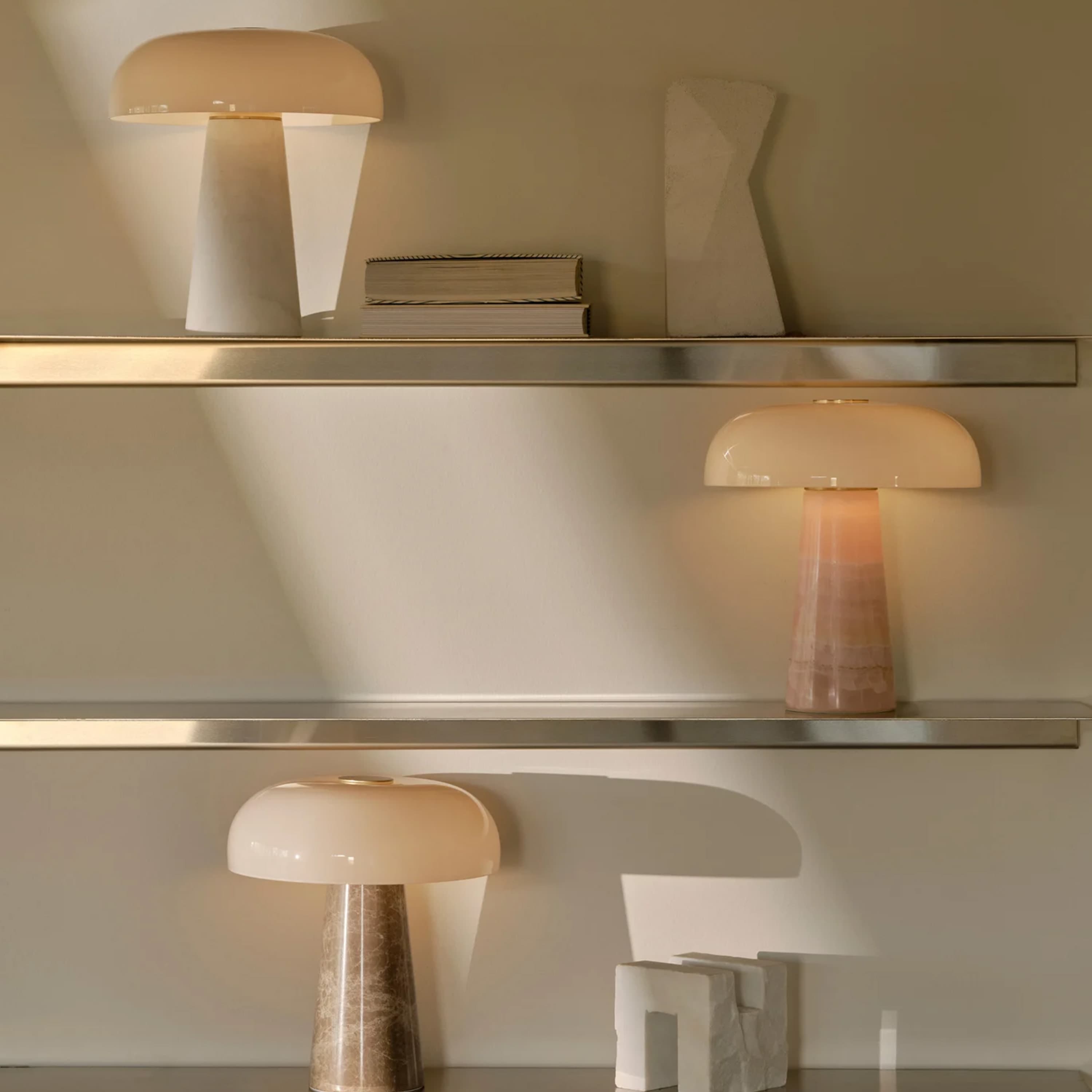 Glossy Mini Table Lamp Pink 24cm