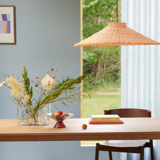 Chand Deckenlampe Natur/Rot