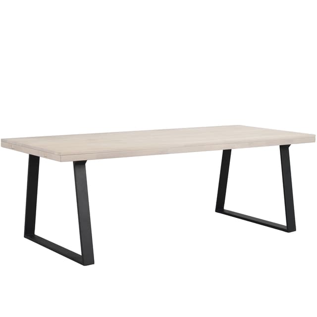 Brooklyn Esstisch U-Bein Weißpigmentierte Eiche 220 cm