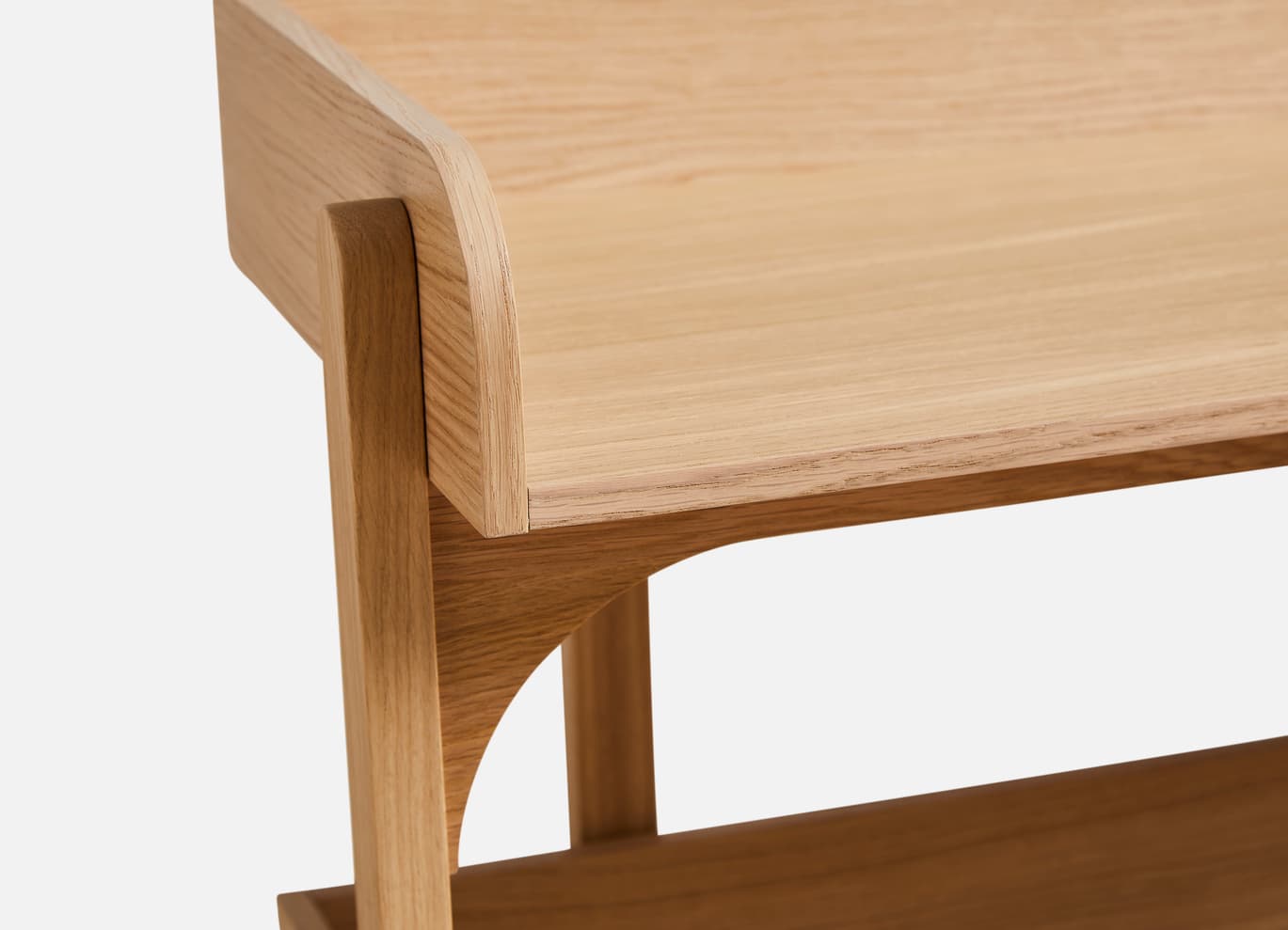 Utility Console Table White Oak