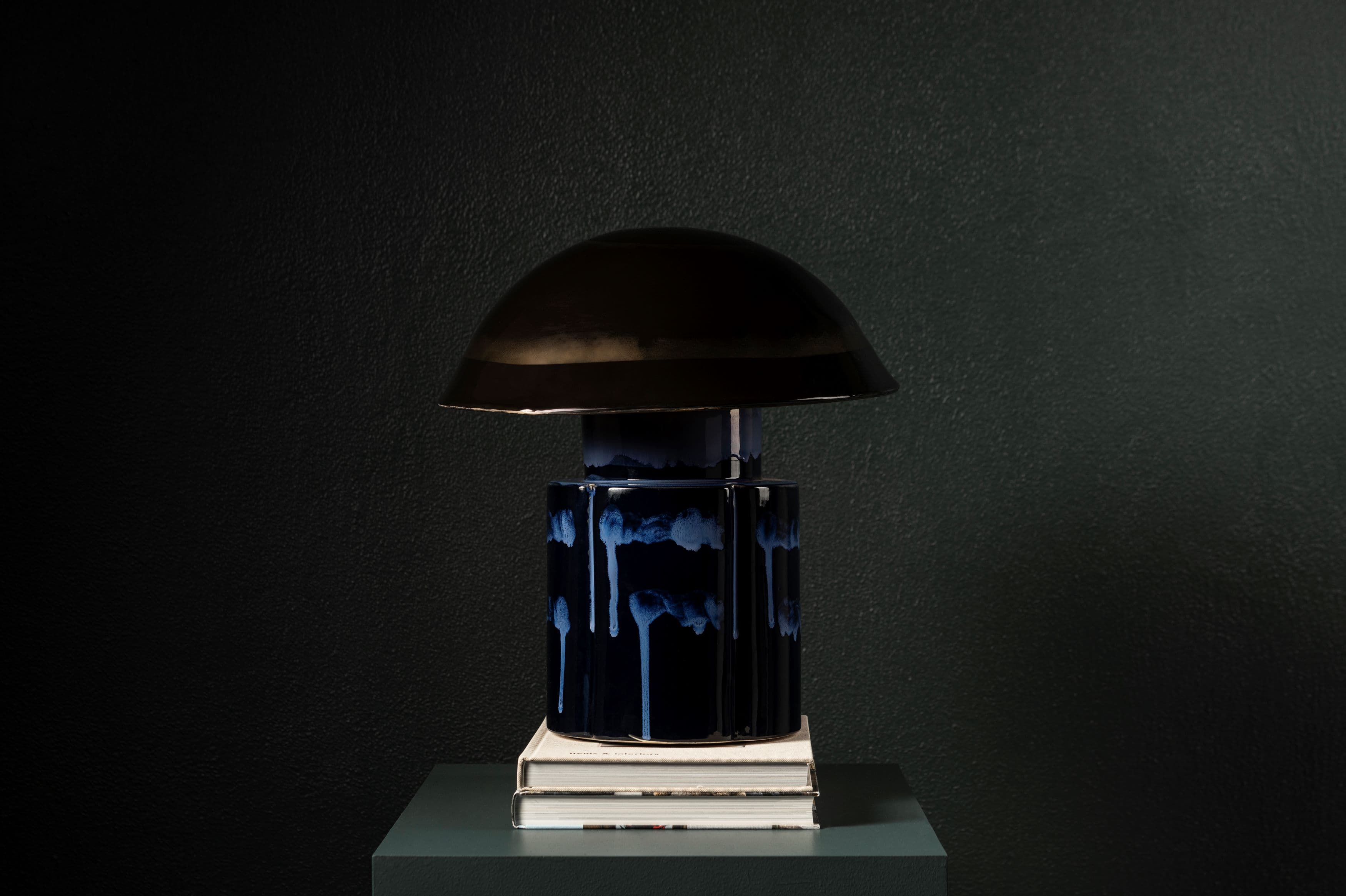 John Tischlampe Dunkelblau 40cm