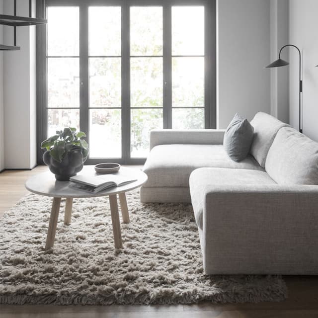 Duncan 3-Sitzer Sofa Chaiselongue Links Hellgrau