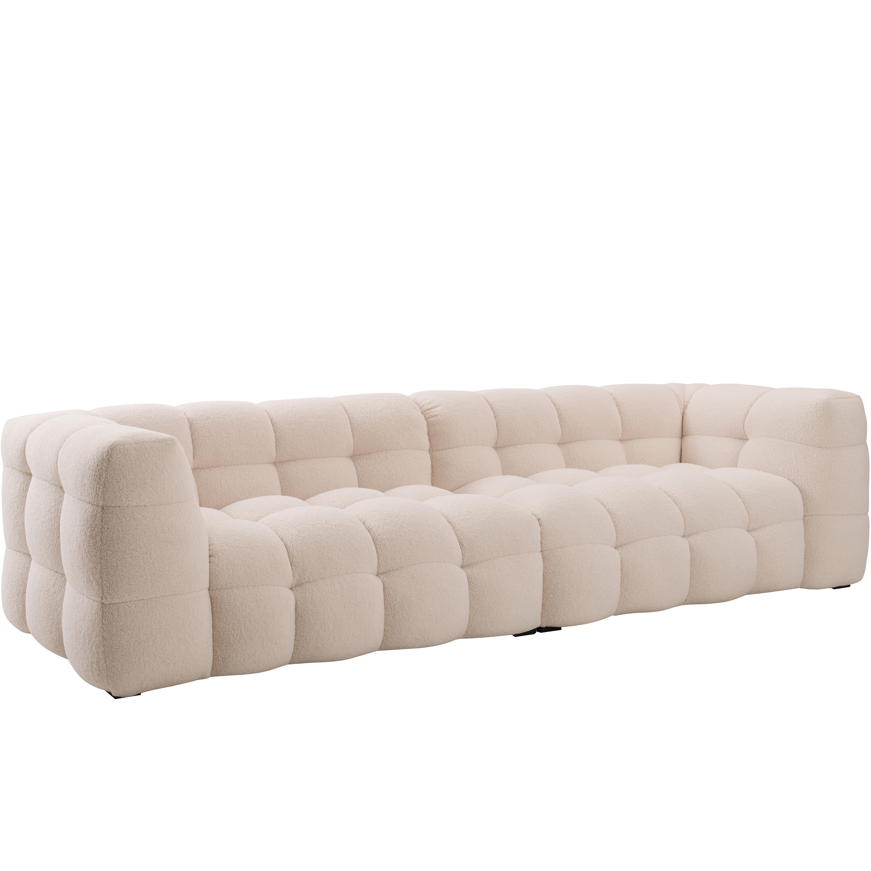 Billie 4-Sitzer Sofa in Creme Teddy